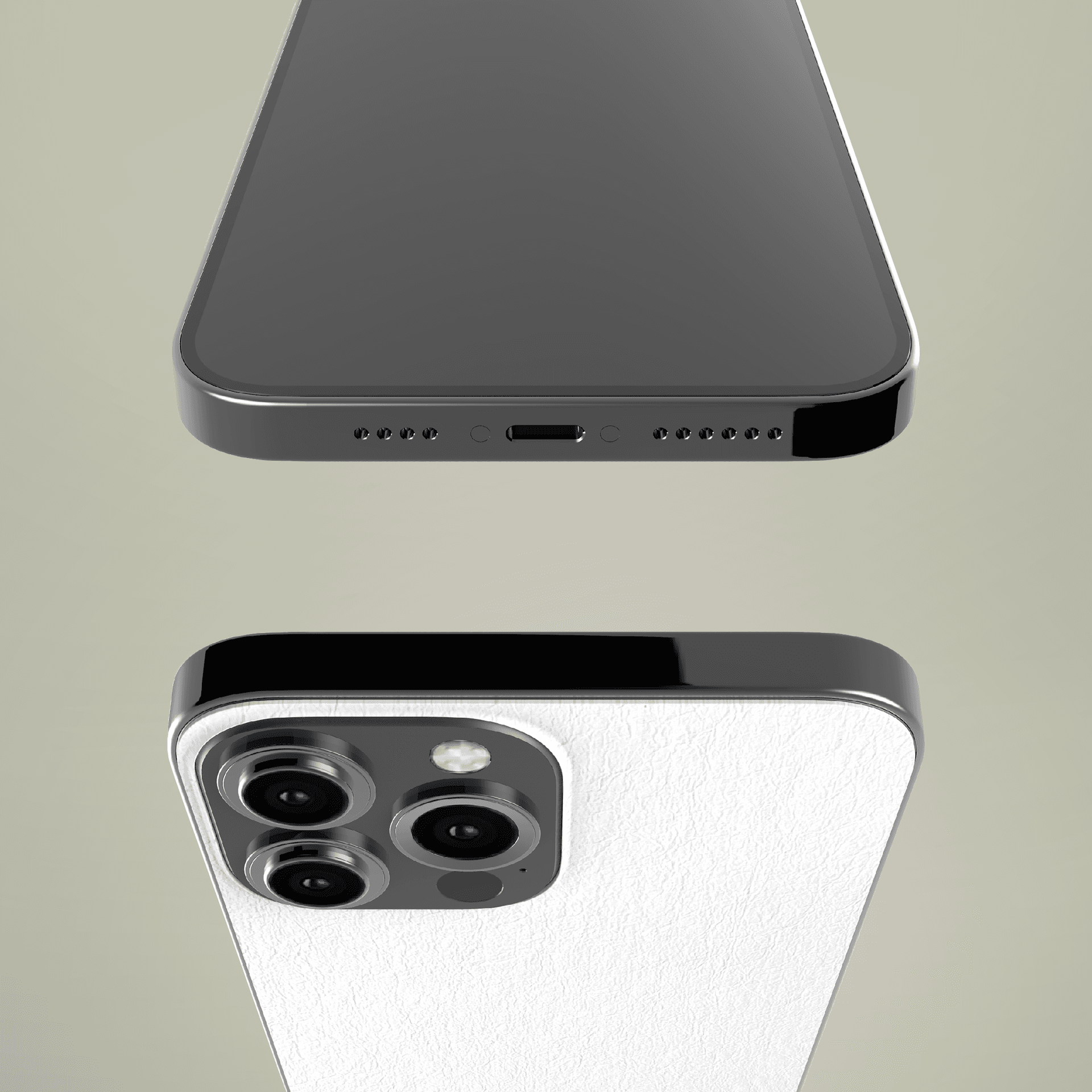 Plain phone skin, front view — view 3
