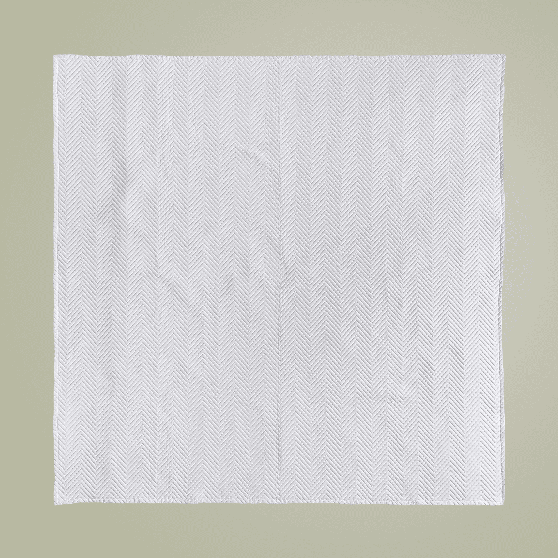 Plain quilted coverlet, front view — view 3
