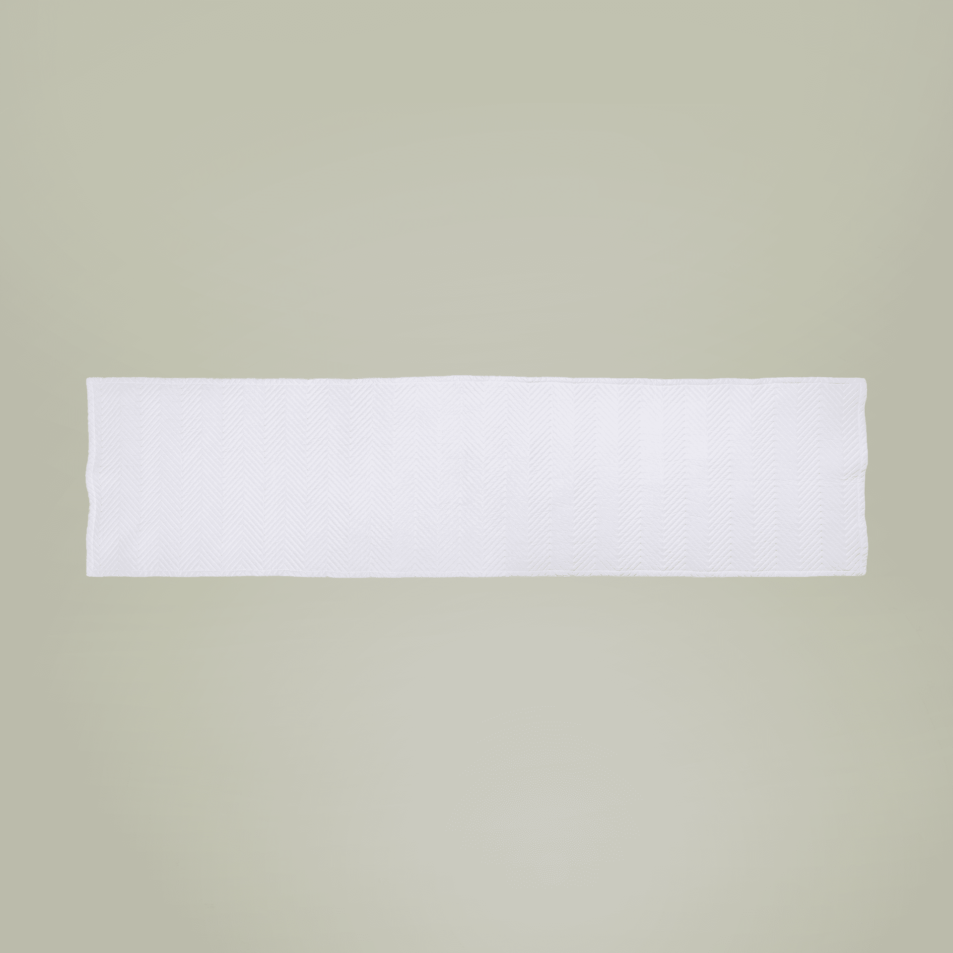Plain quilted bed runner, front view — view 2