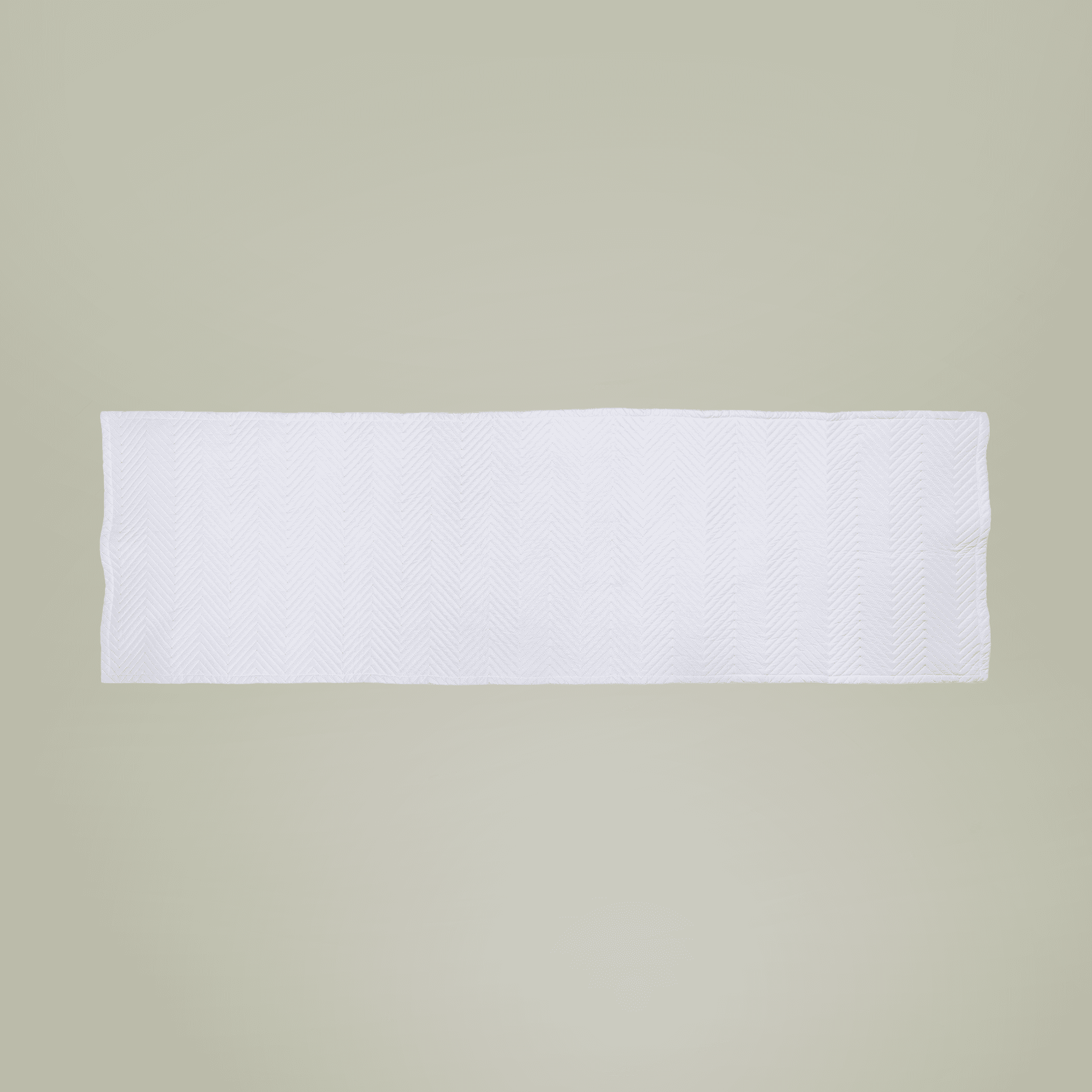 Plain quilted bed runner, front view — view 3
