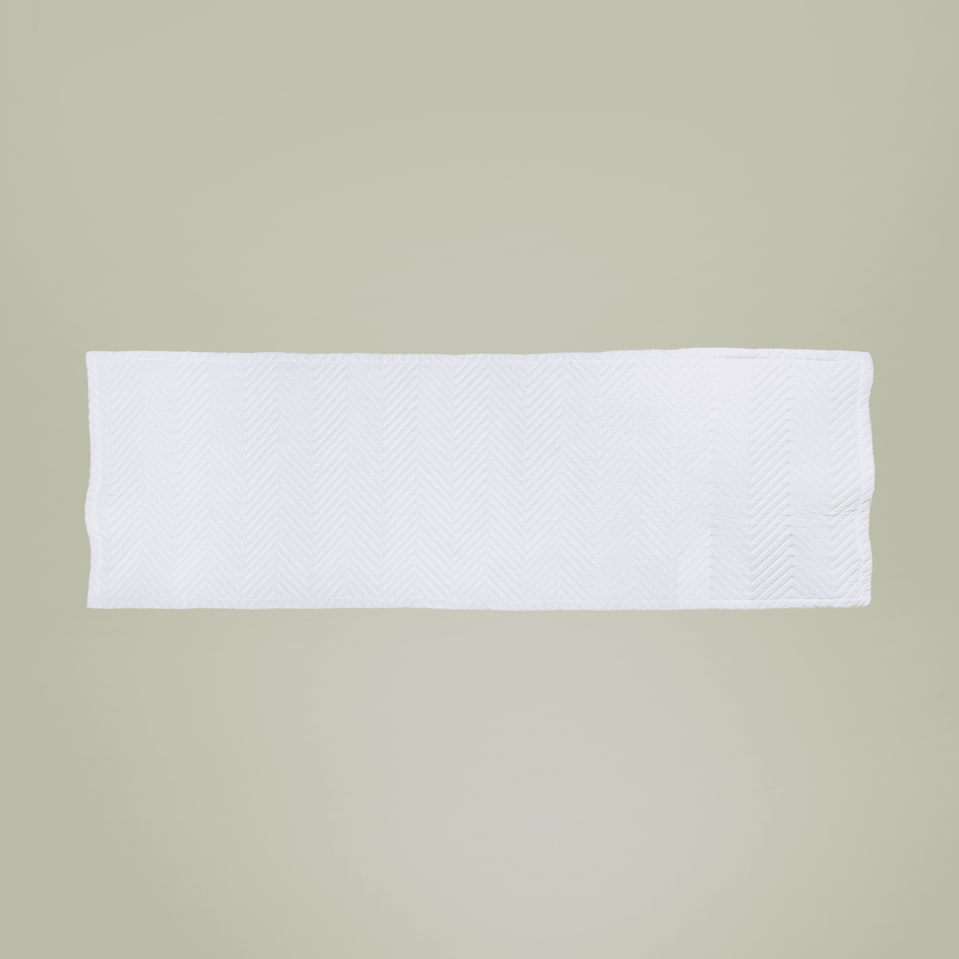 Plain quilted bed runner, front view — view 4