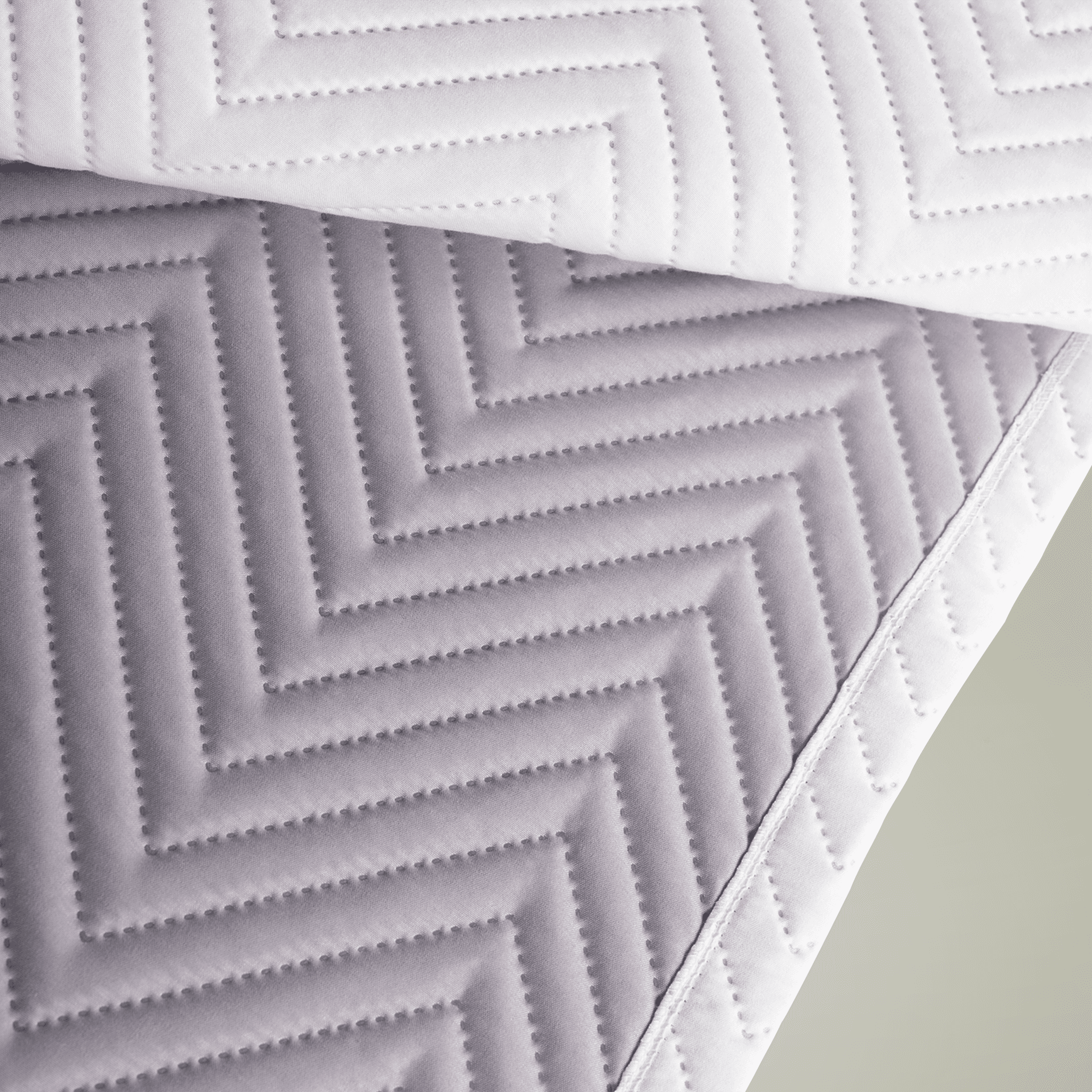 Plain quilted bed runner, front view — view 5