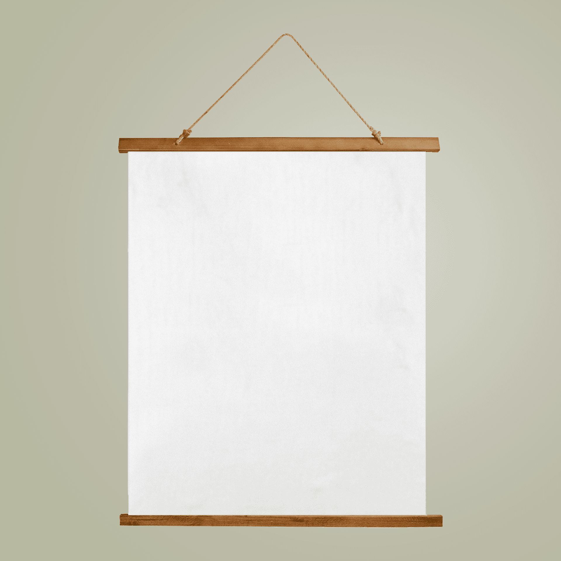 Plain wood topped wall tapestry, front view — view 2