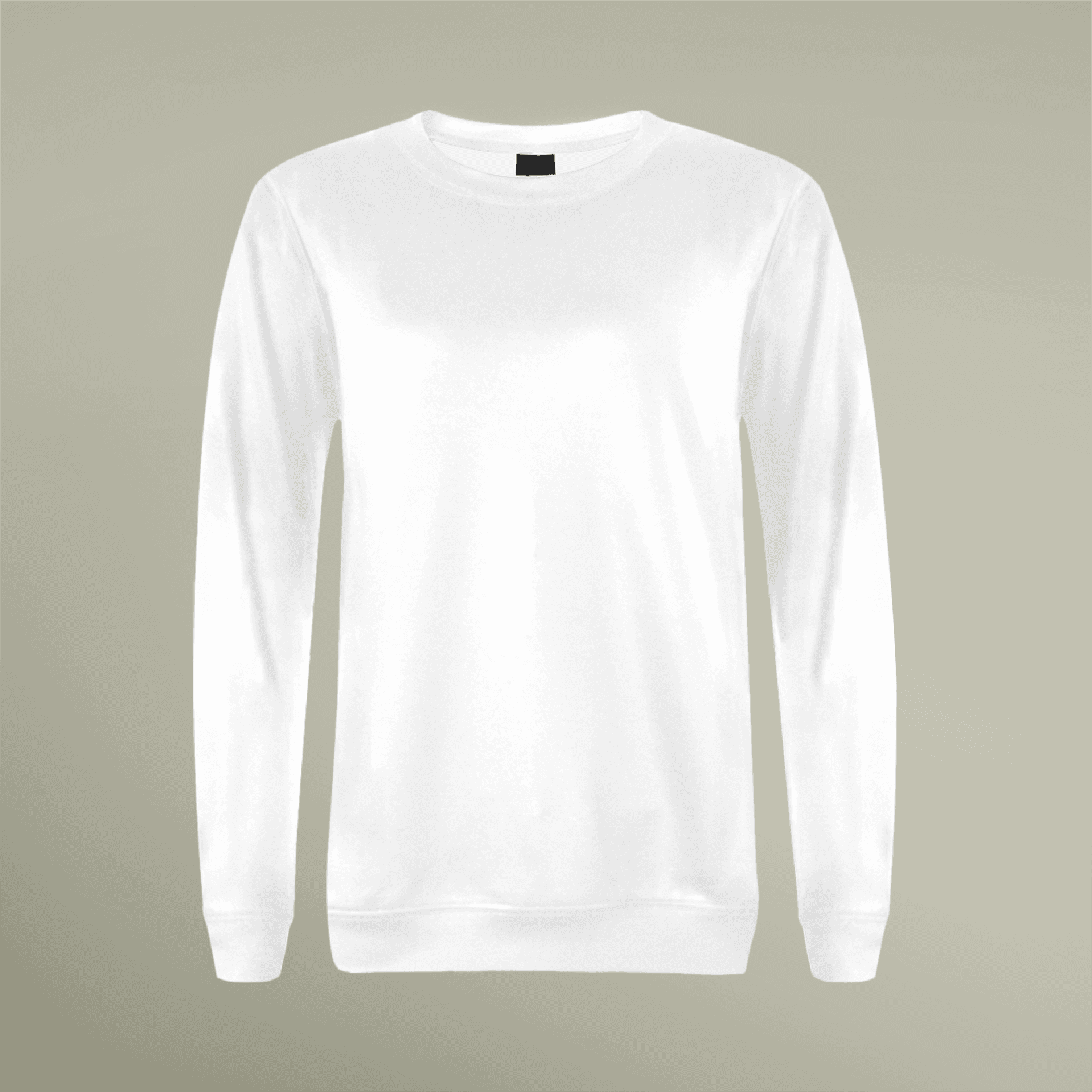 Plain women's crewneck sweatshirt (aop), front view — view 2