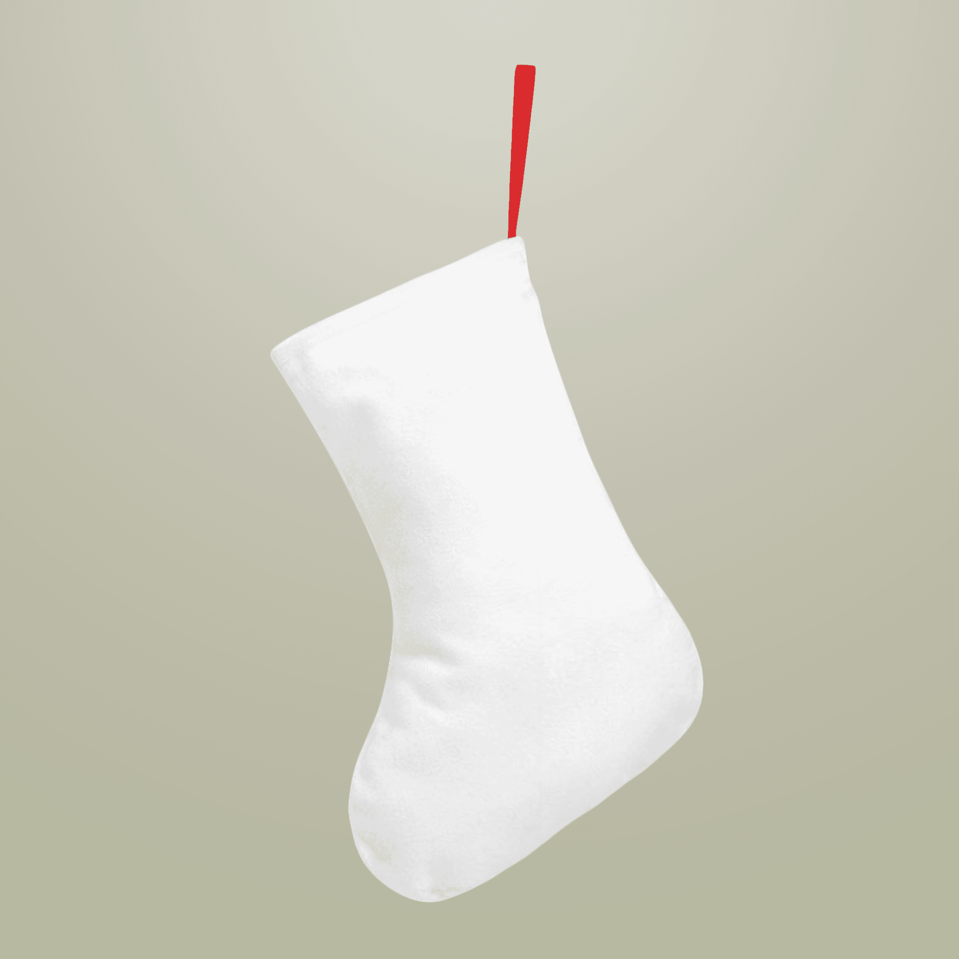 Plain christmas sock (polyester), front view — view 3