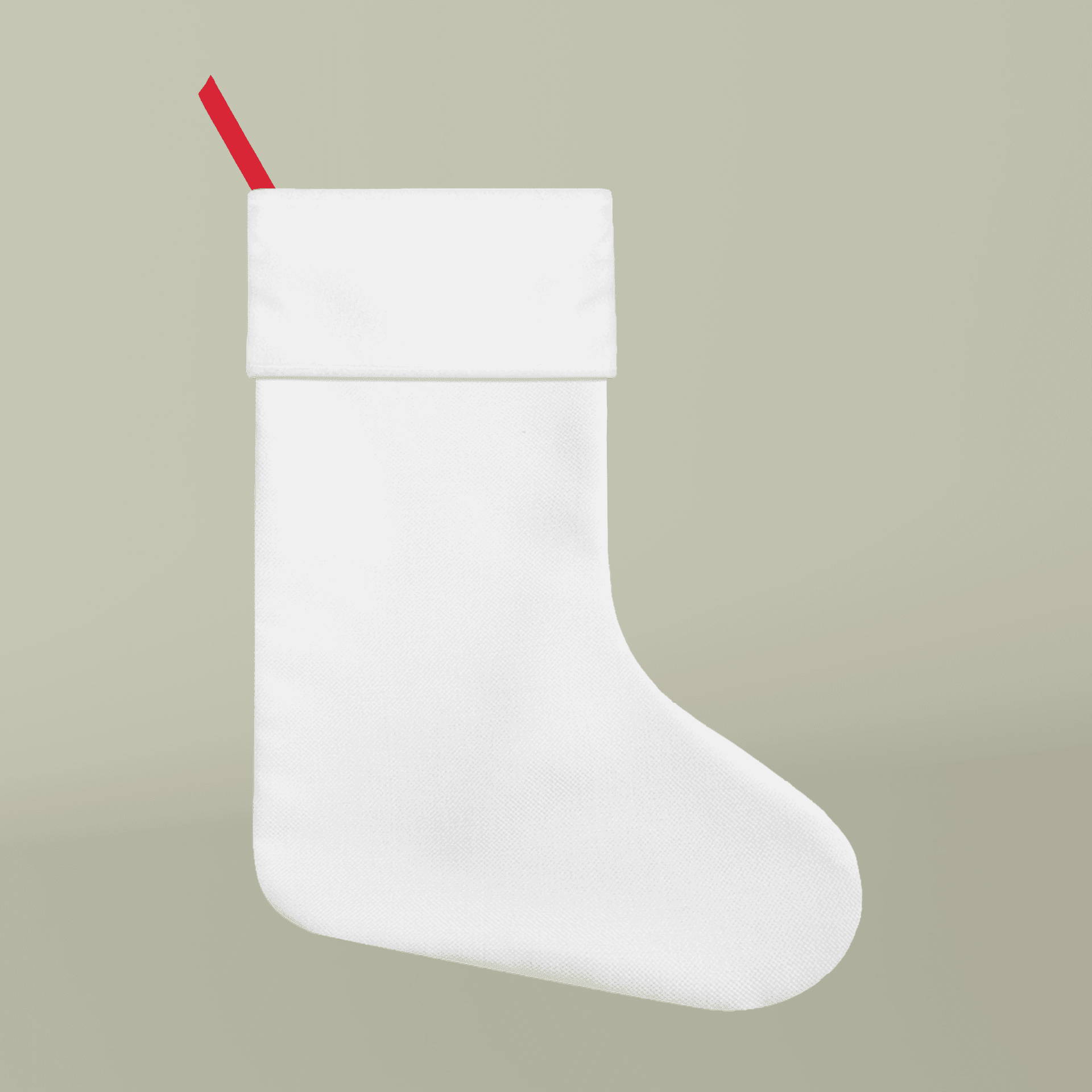 Custom Linen Christmas Stocking with Your Text