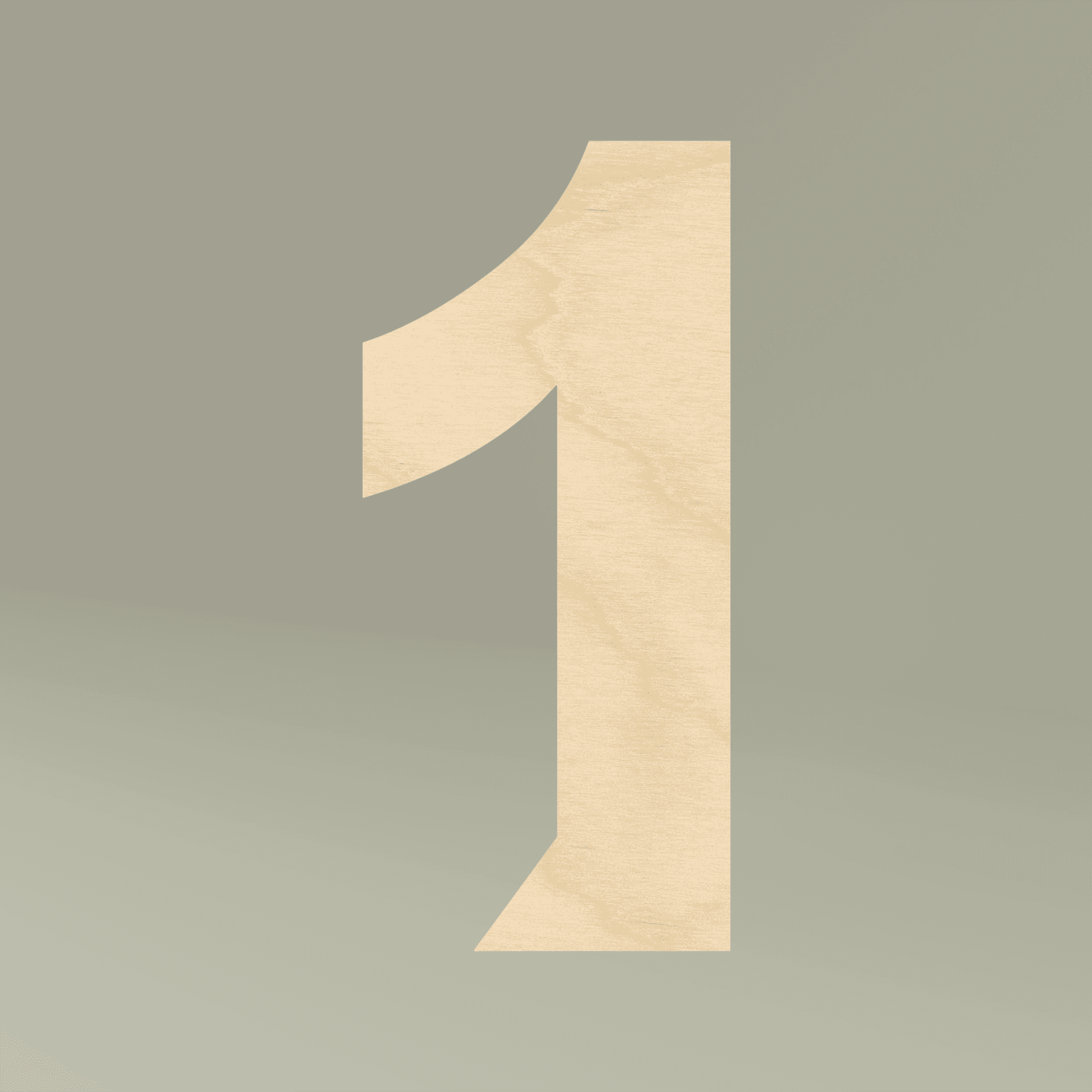 Plain free-standing wooden decor, front view — view 2