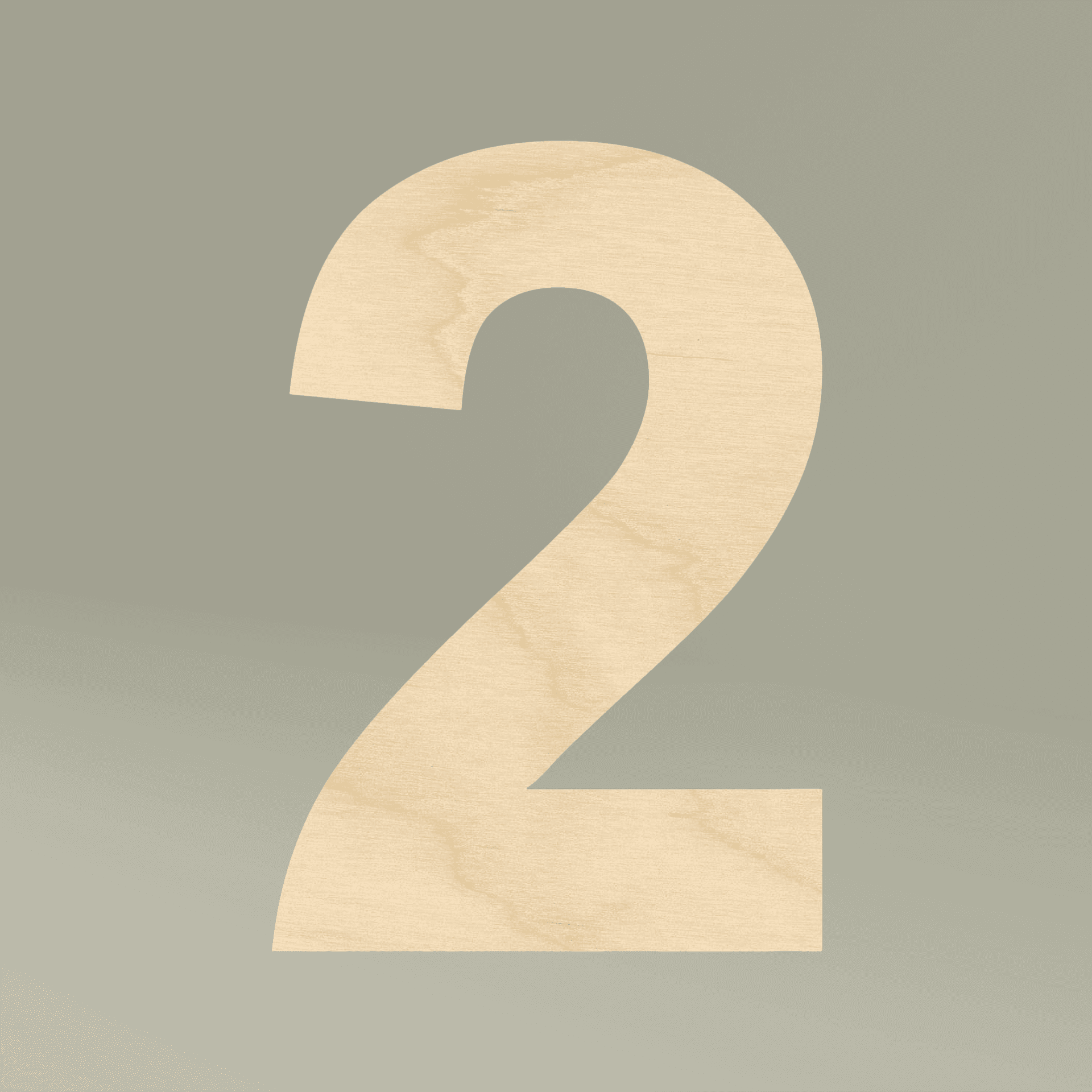 Plain free-standing wooden decor, front view — view 3
