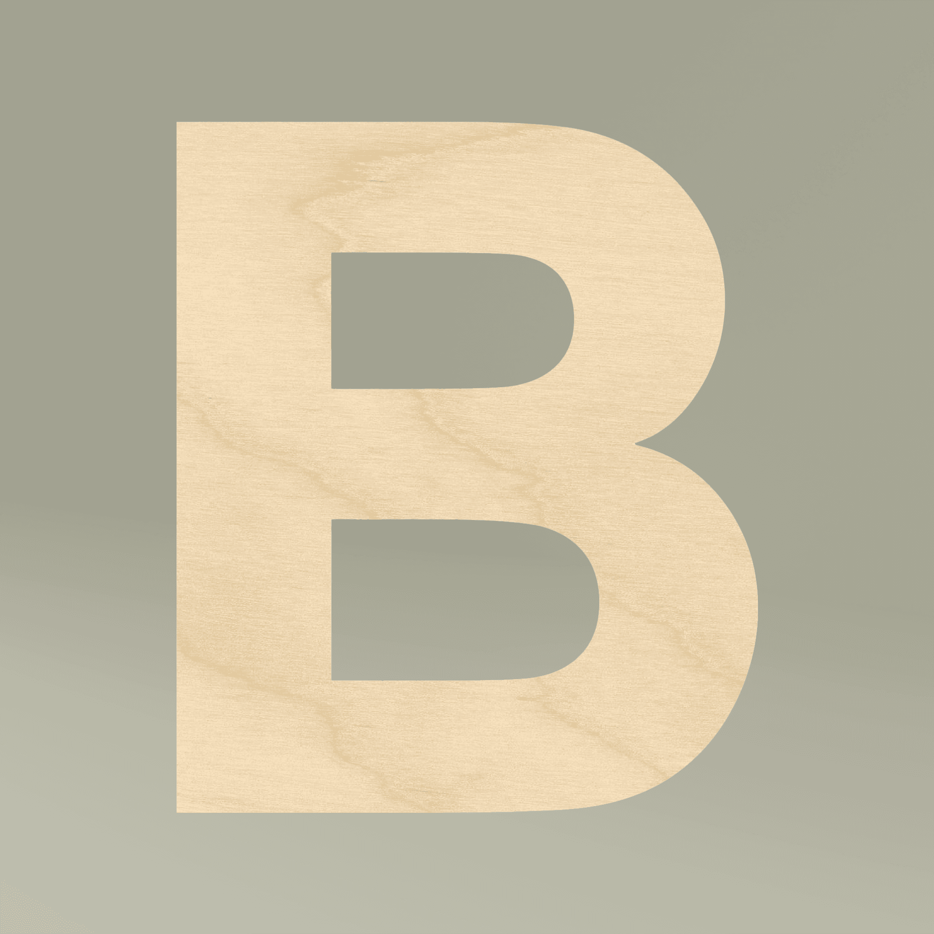 Plain free-standing wooden decor, front view — view 6