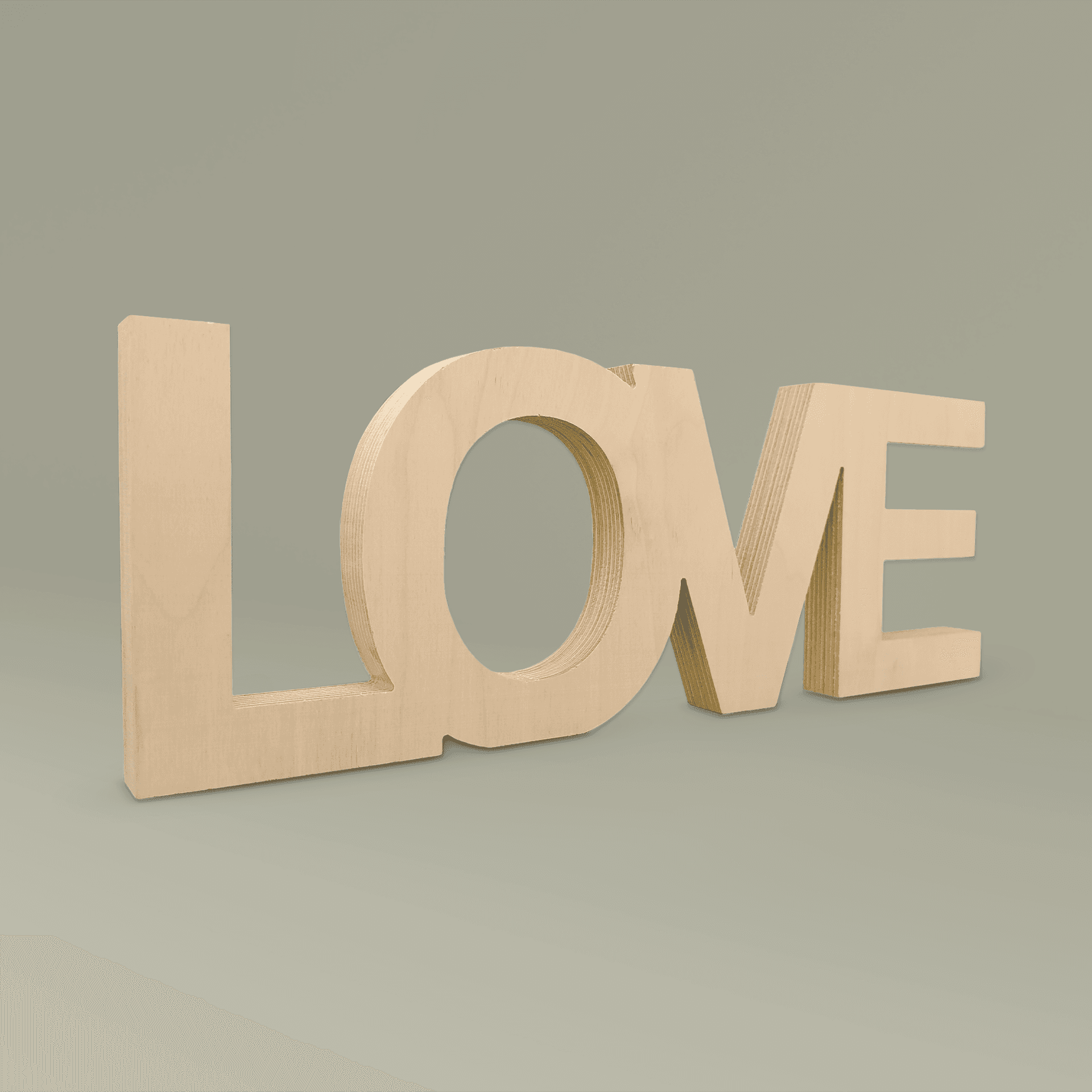 Plain free-standing wooden decor, front view — view 10