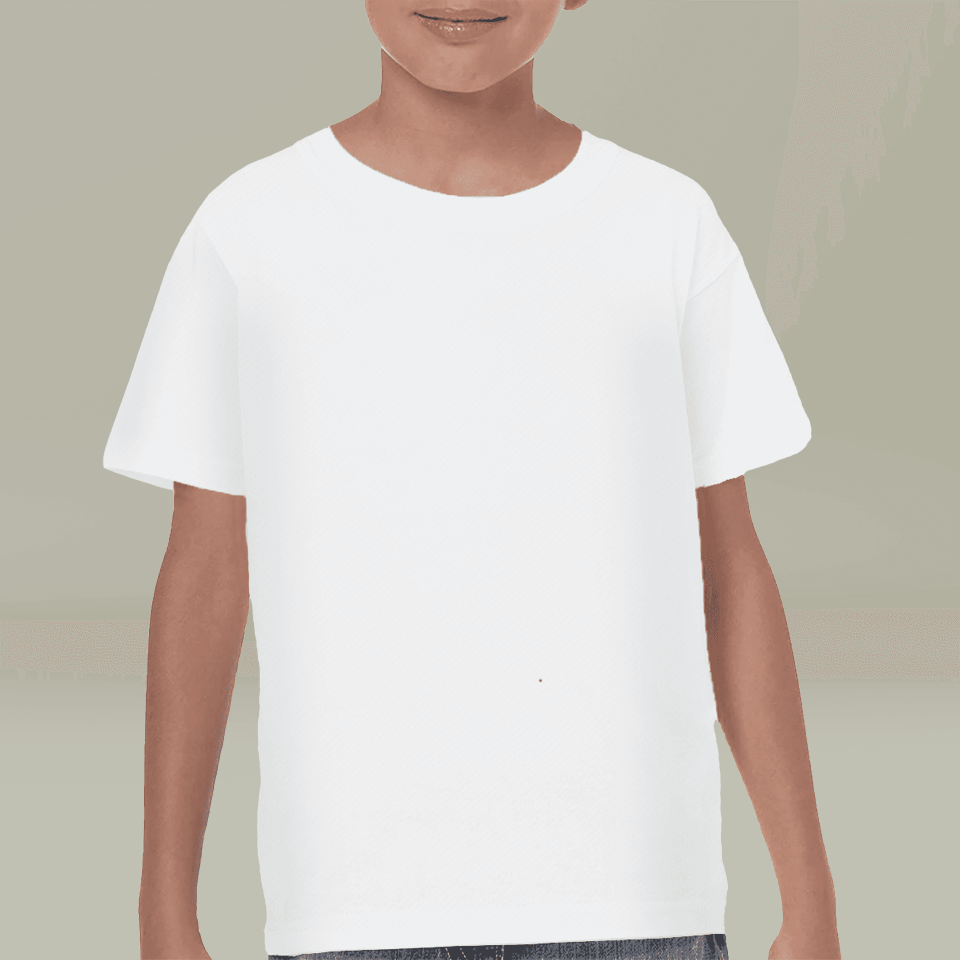 Plain youth t-shirt (aop), front view — view 4