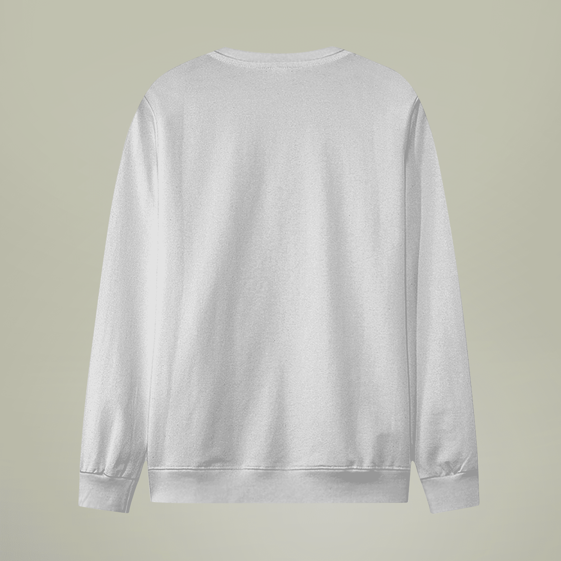 Plain men's crewneck long sleeve sweatshirt (aop), front view — view 2