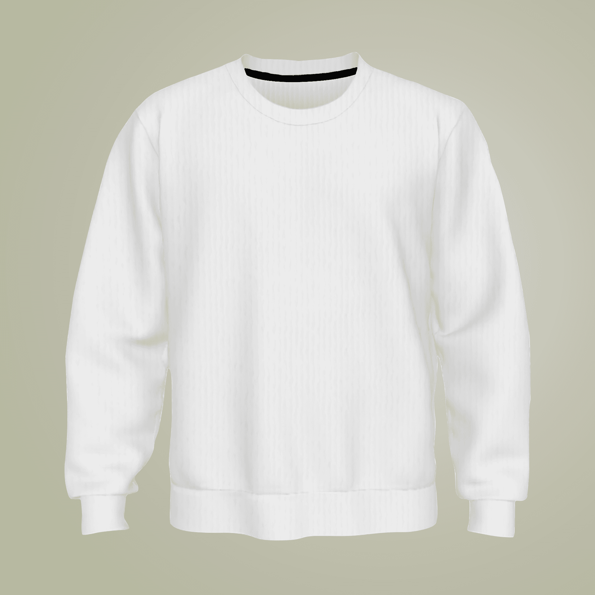 Plain unisex crew neck sweater (aop), front view — view 3