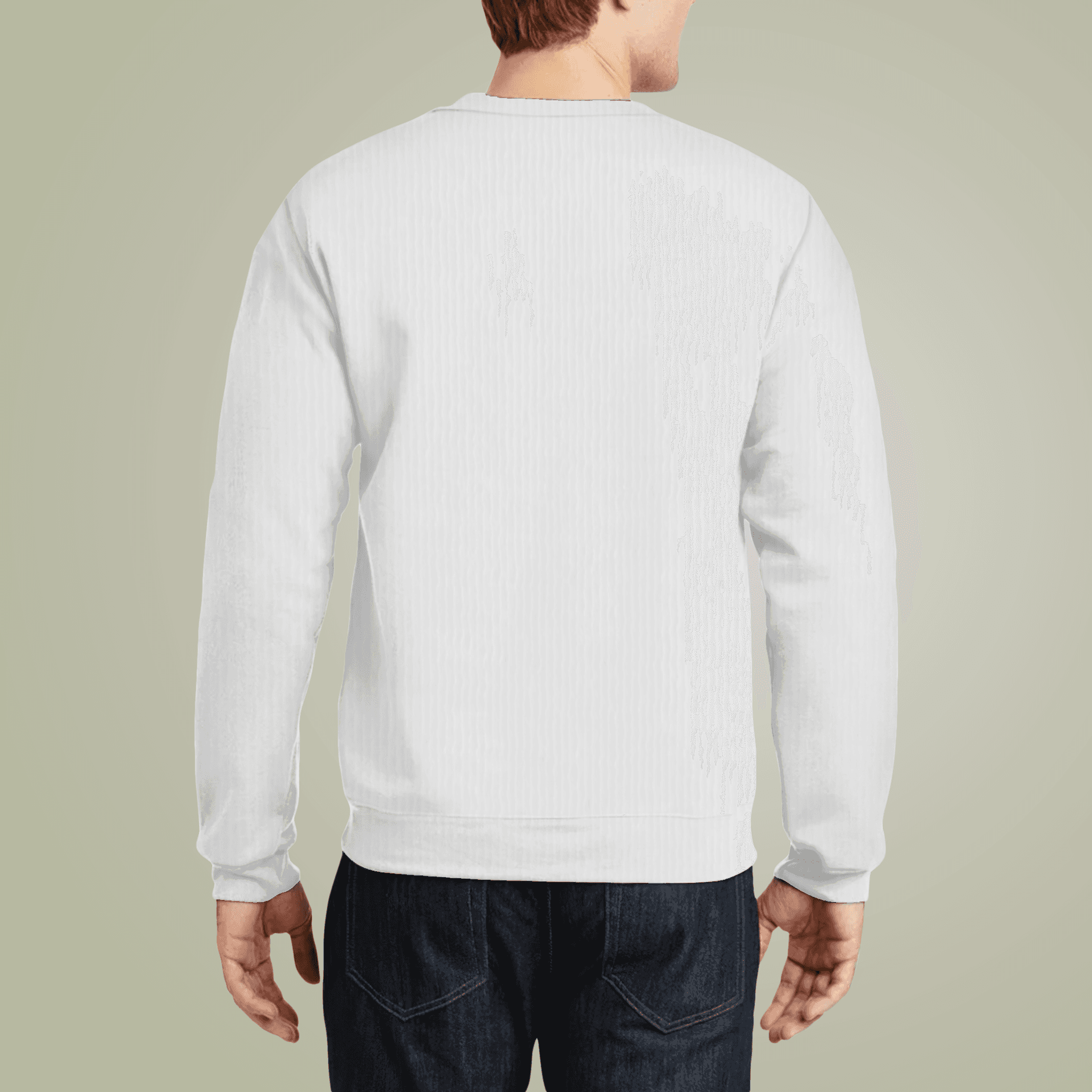 Plain unisex crew neck sweater (aop), front view — view 5