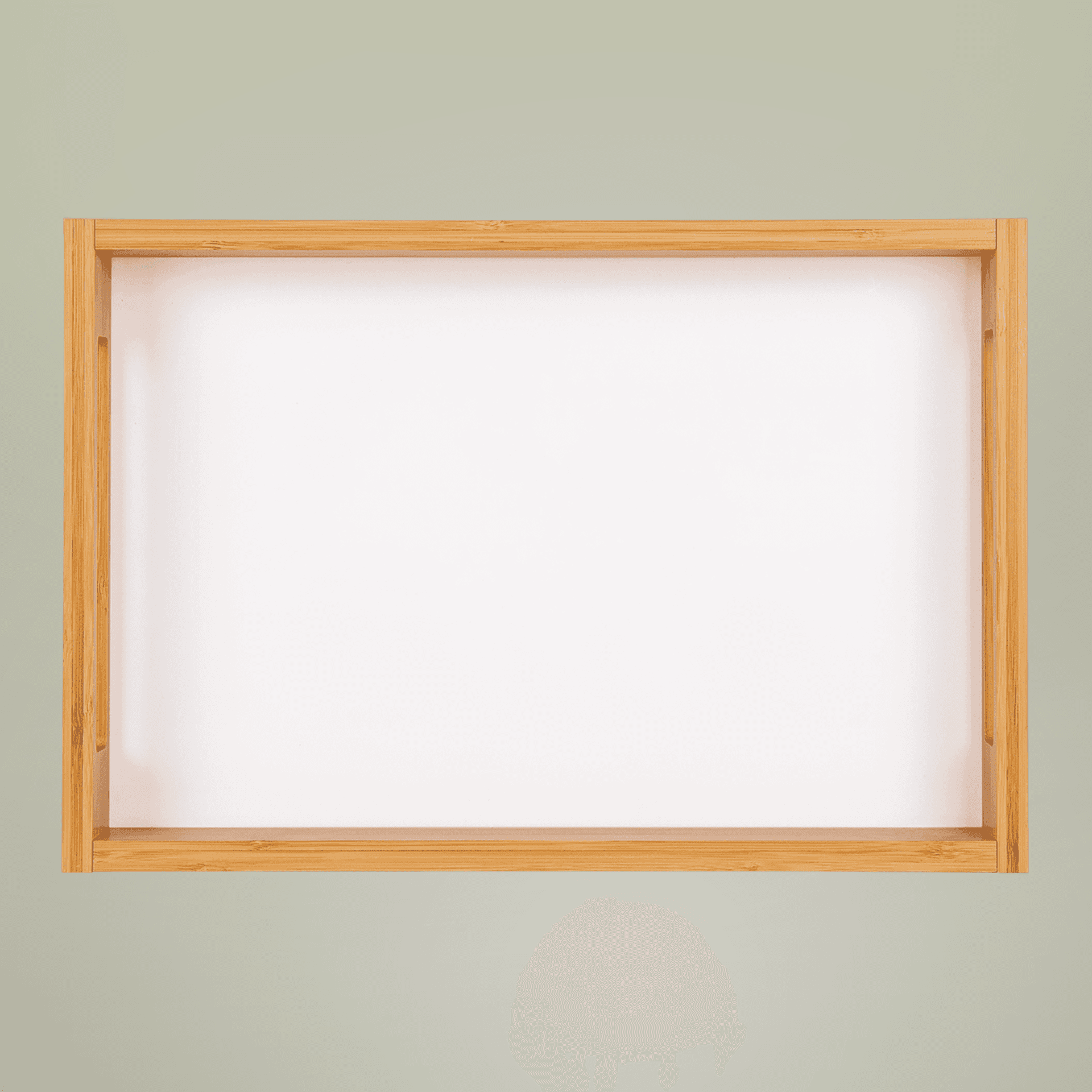 Plain large serving tray, front view — view 4