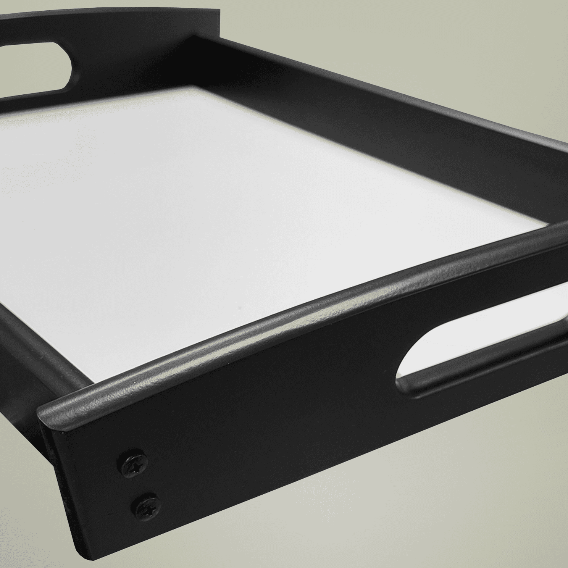 Plain large serving tray, front view — view 5