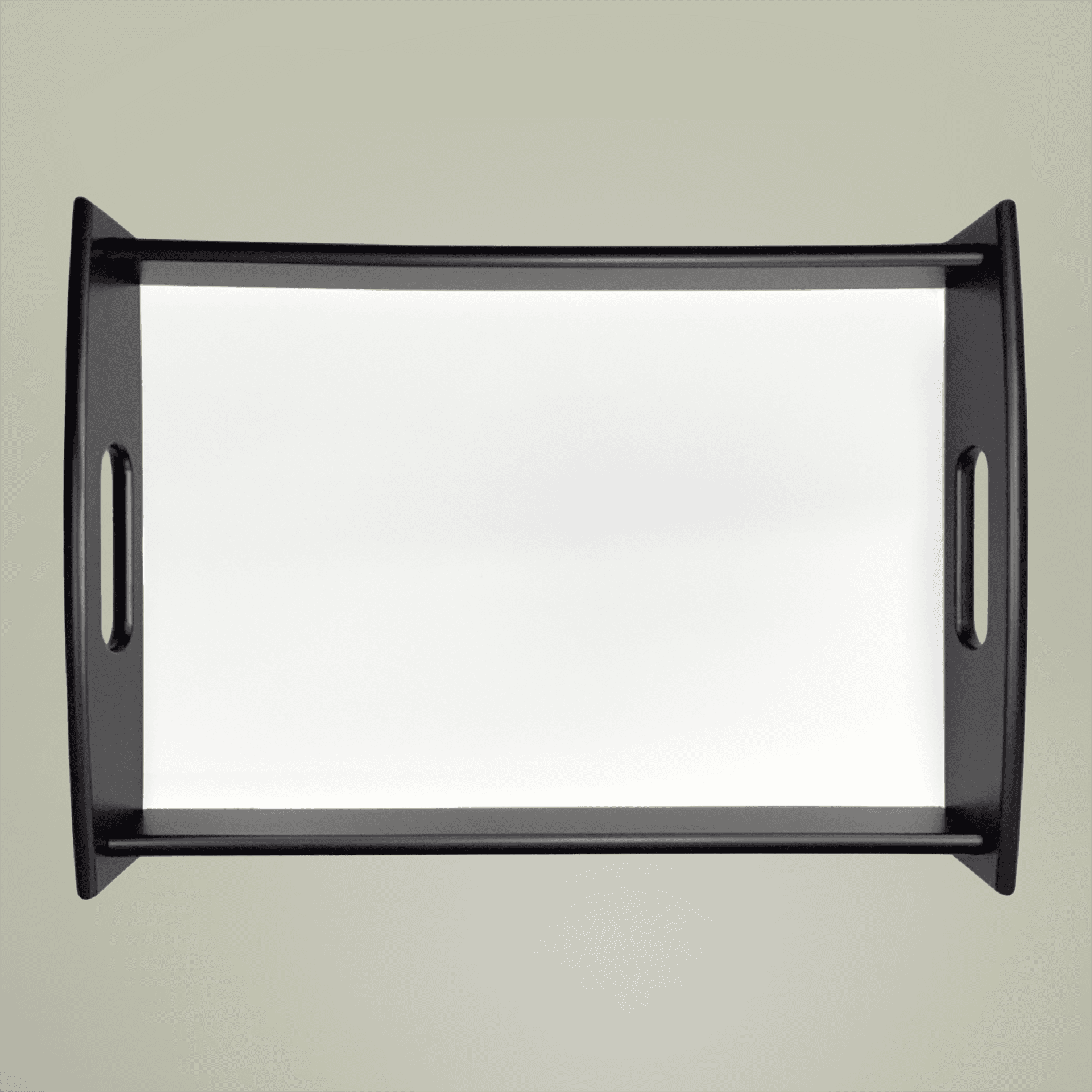 Plain large serving tray, front view — view 6