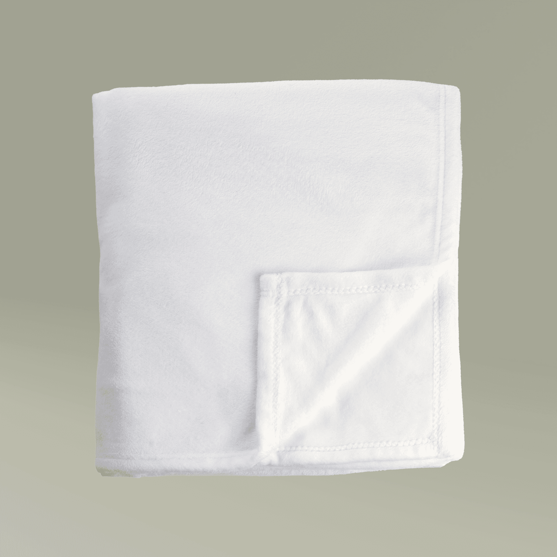 Plain travel blanket with pouch, front view — view 5