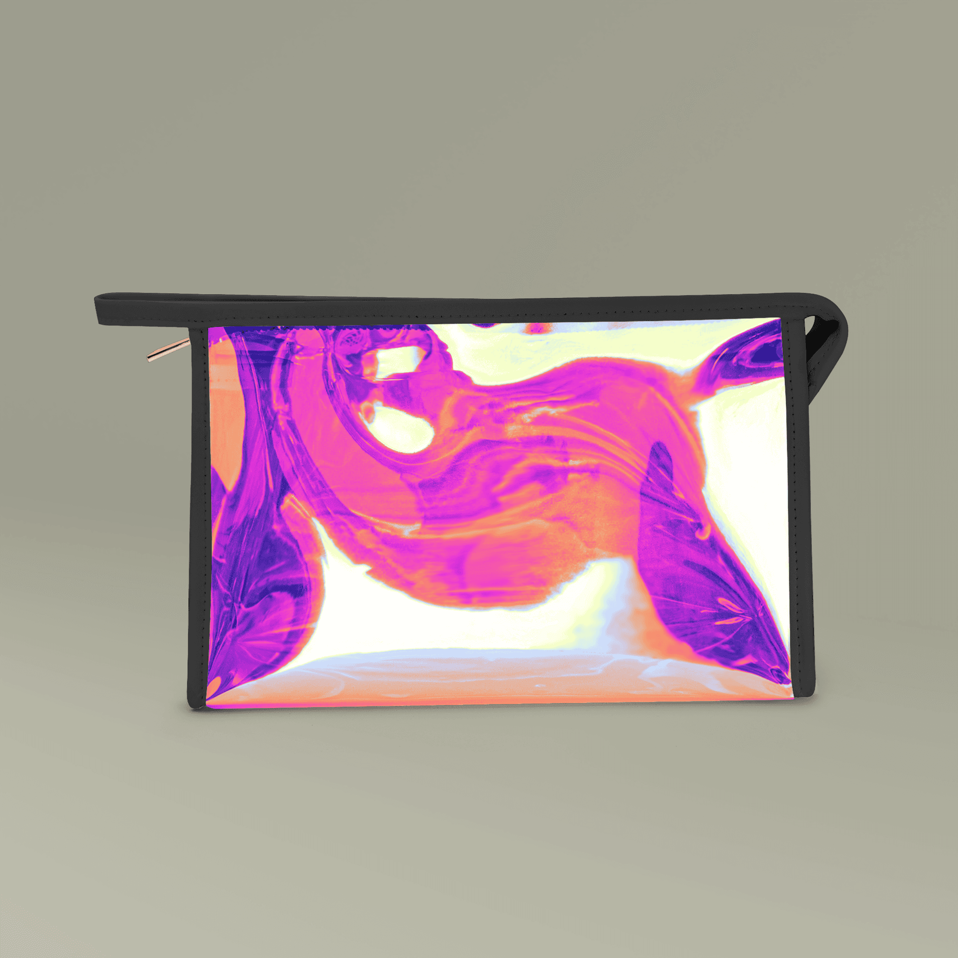 Custom Holographic Travel Makeup Bag with Your Design