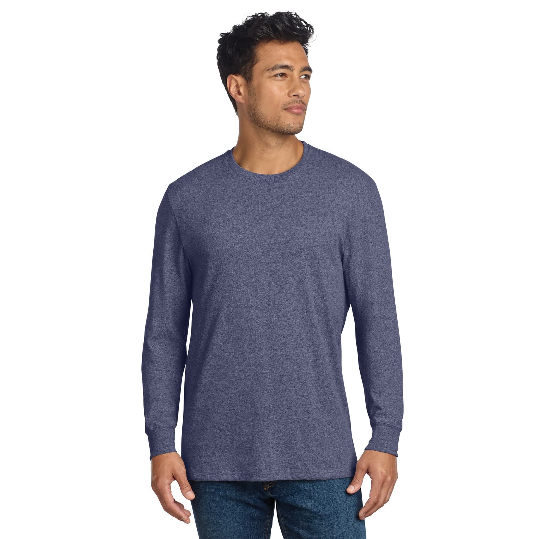 Custom Long Sleeve Shirt in Heather Colors with Your Logo
