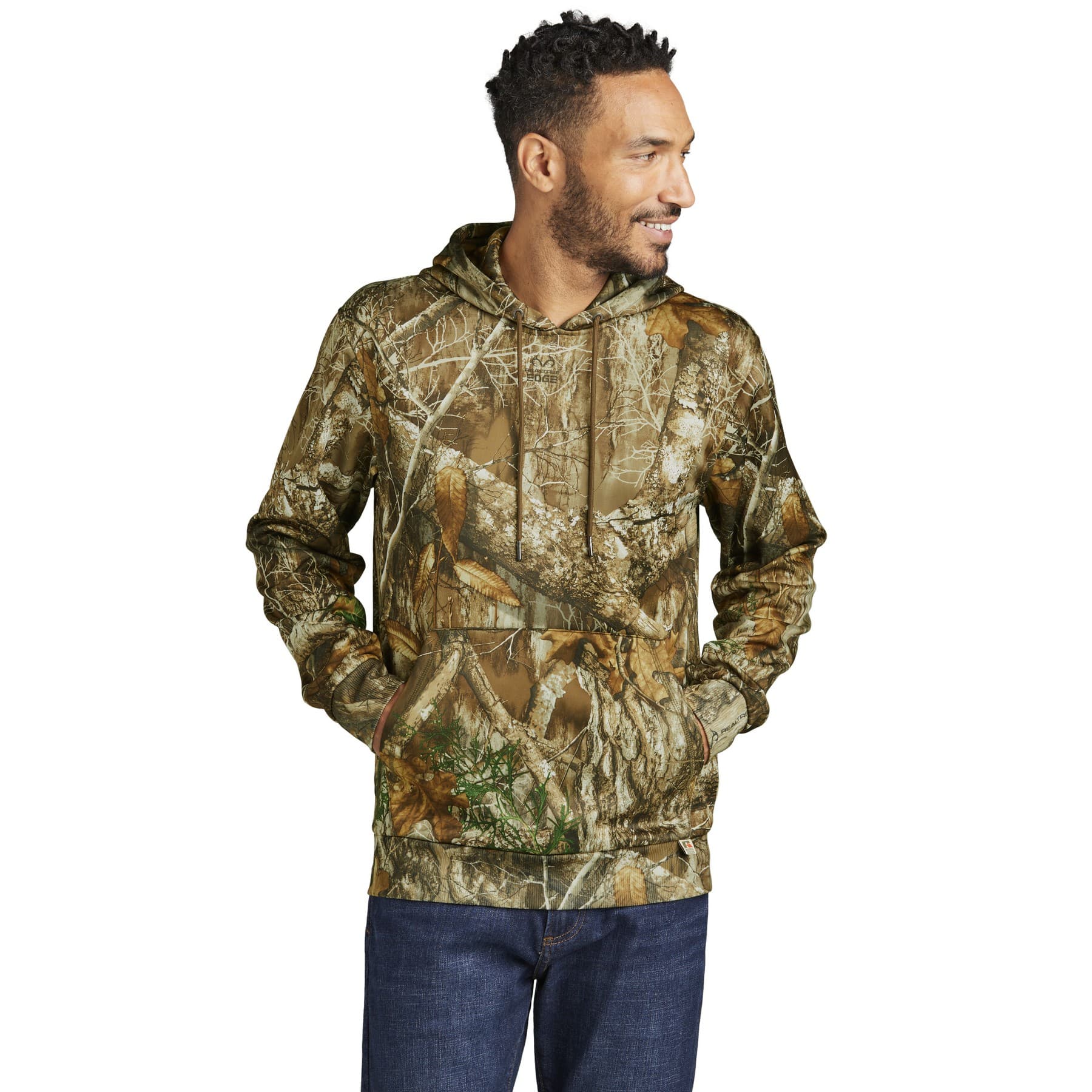 Plain realtree edge pullover hoodie, front view — view 3