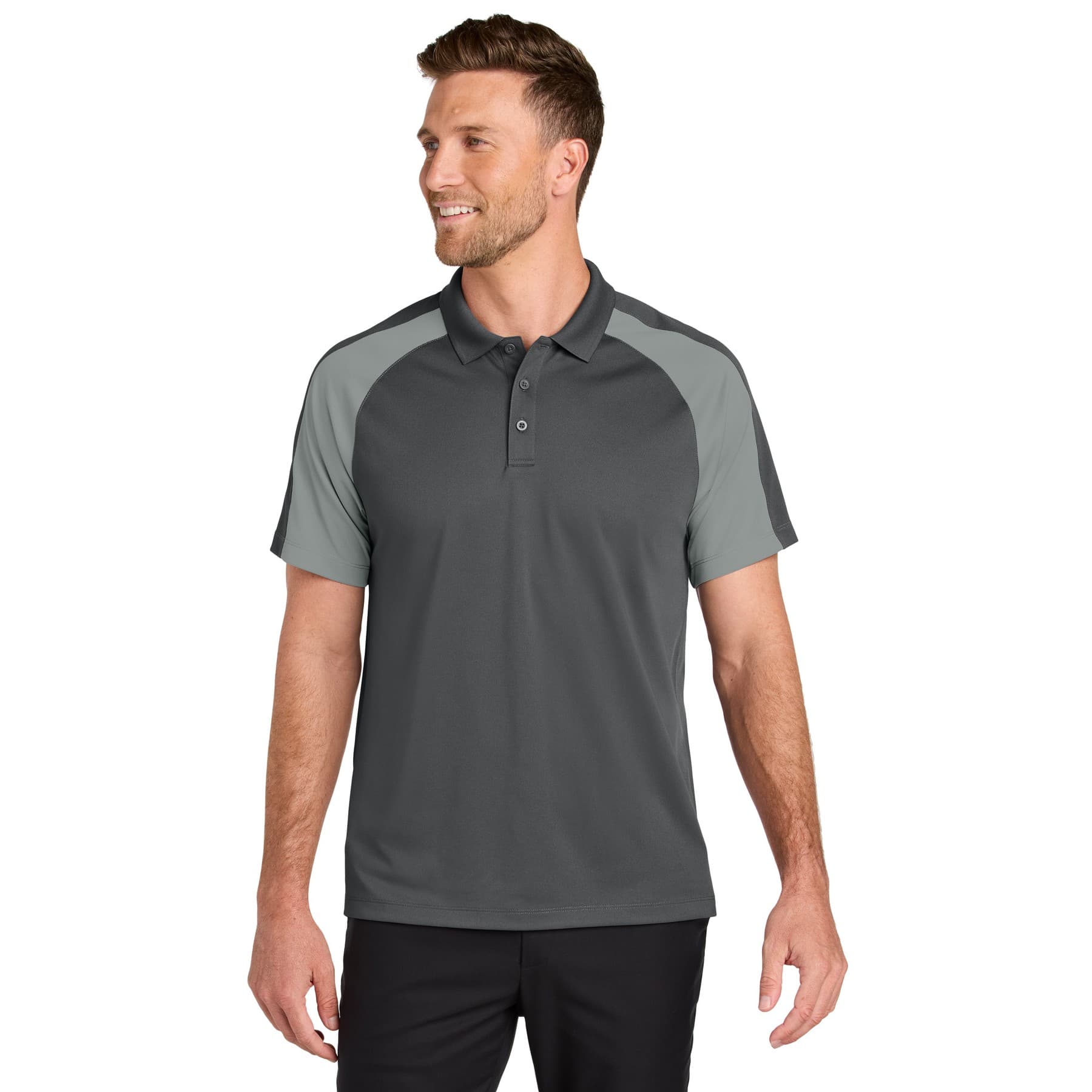 Custom Colorblock Polo Shirt with Your Design on the Back