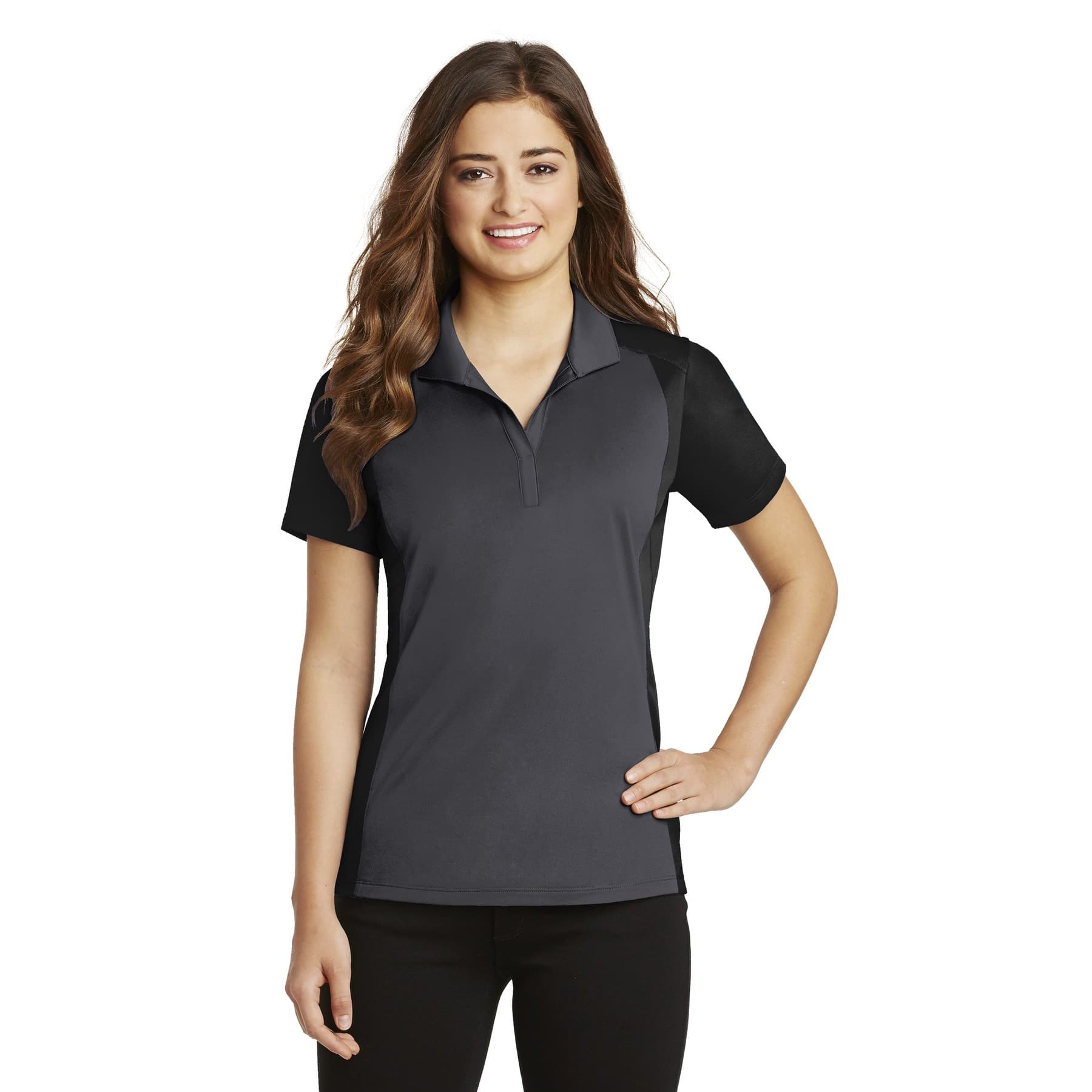 Custom Women's Polo Shirt, Colorblock with Your Name or Logo
