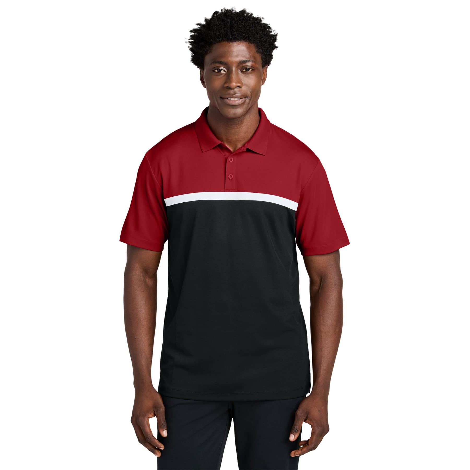 Custom Three-Tone Polo Shirt with Your Team Logo