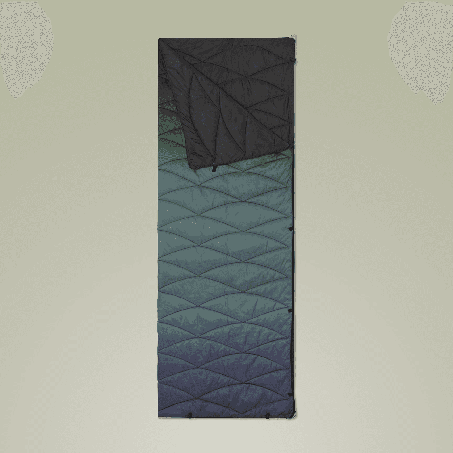 Plain arctic glow puffer blanket (embroidery), front view — view 4