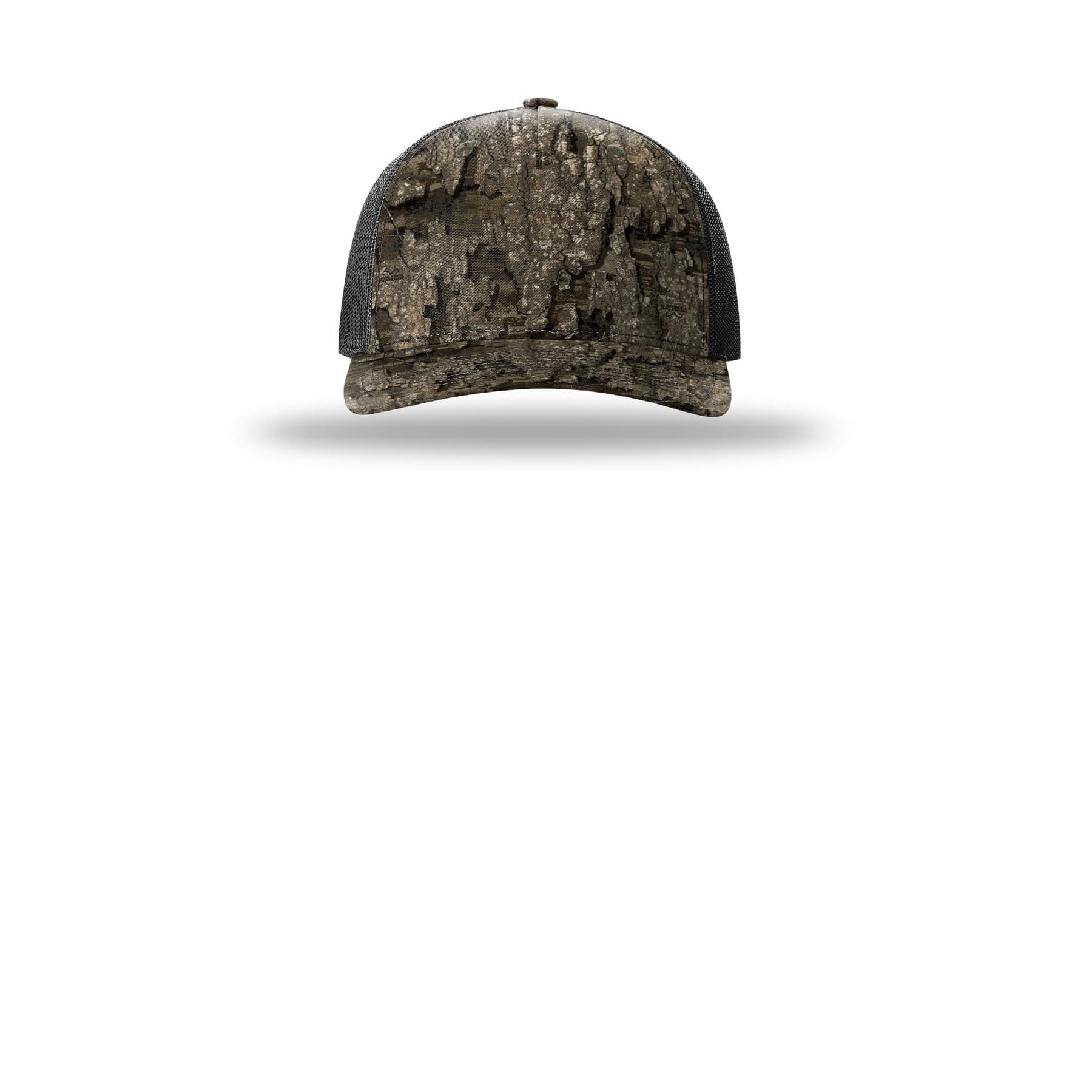 Plain kryptek typhon/ black printed five-panel trucker, front view — view 7