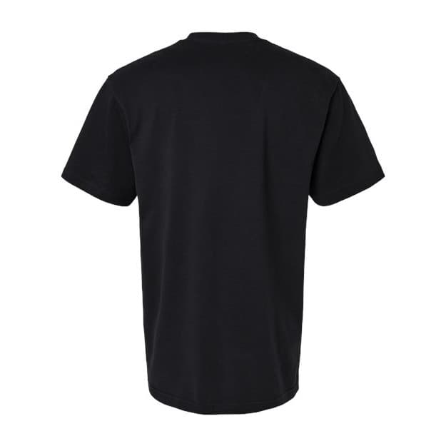 Plain sueded black unisex sueded cloud jersey tee, front view — view 2