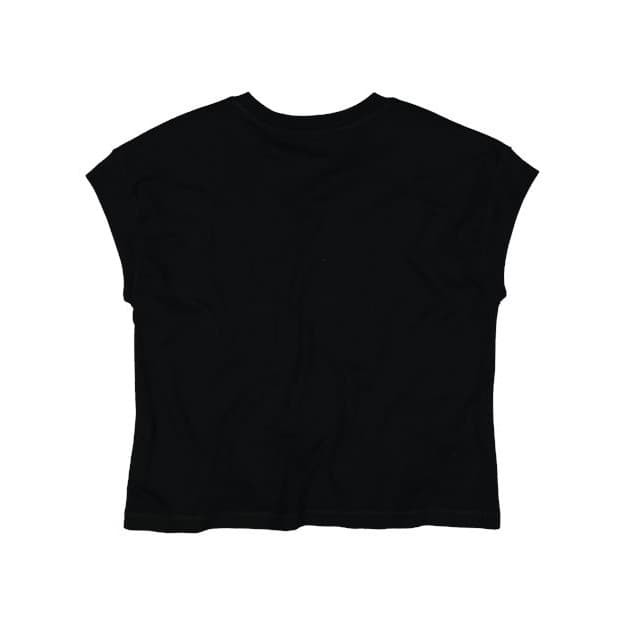 Plain washed black women's relaxed vintage wash tee, front view — view 2