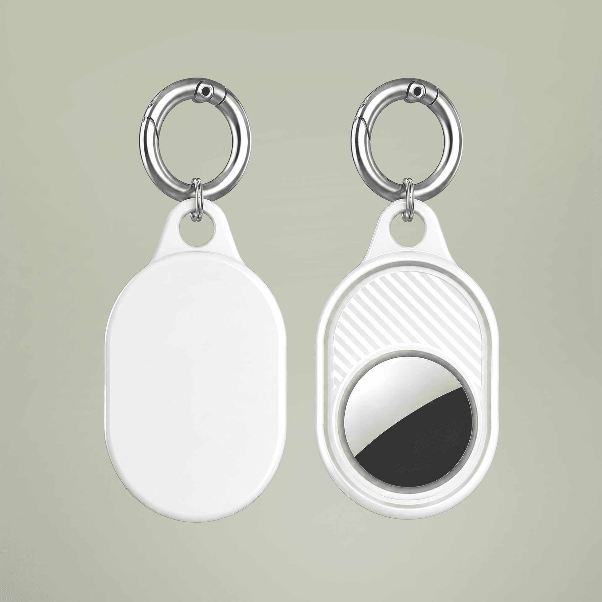 Plain airtag cover keychain, front view — view 2
