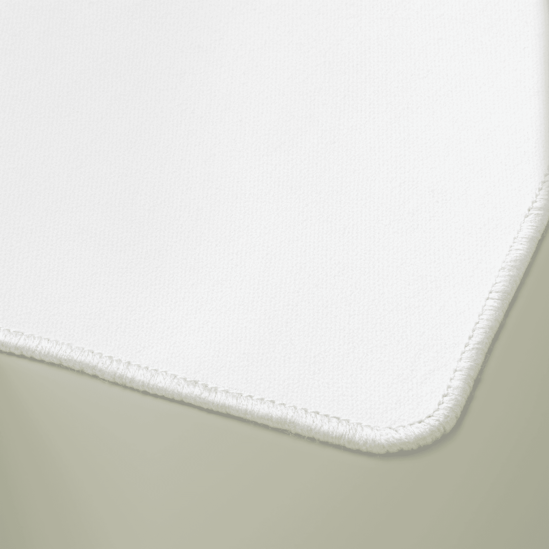Plain unhemmed stitched edge desk mat, front view
