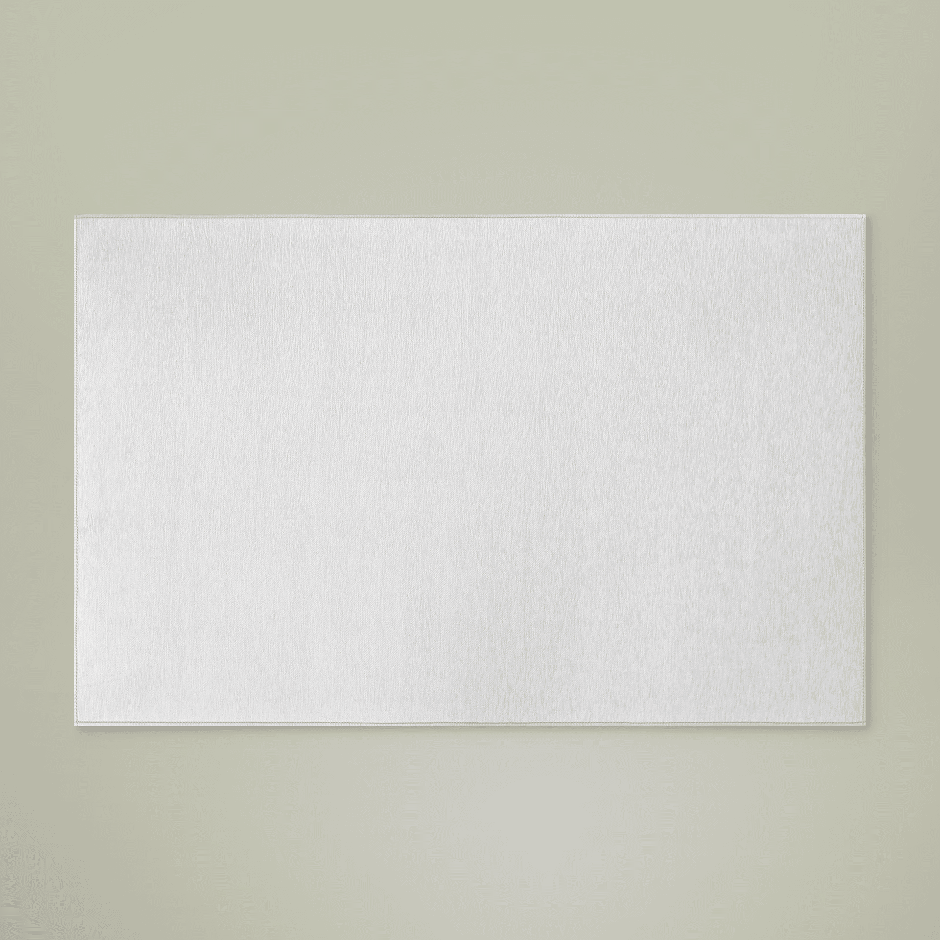 Plain white washable rug, front view — view 2