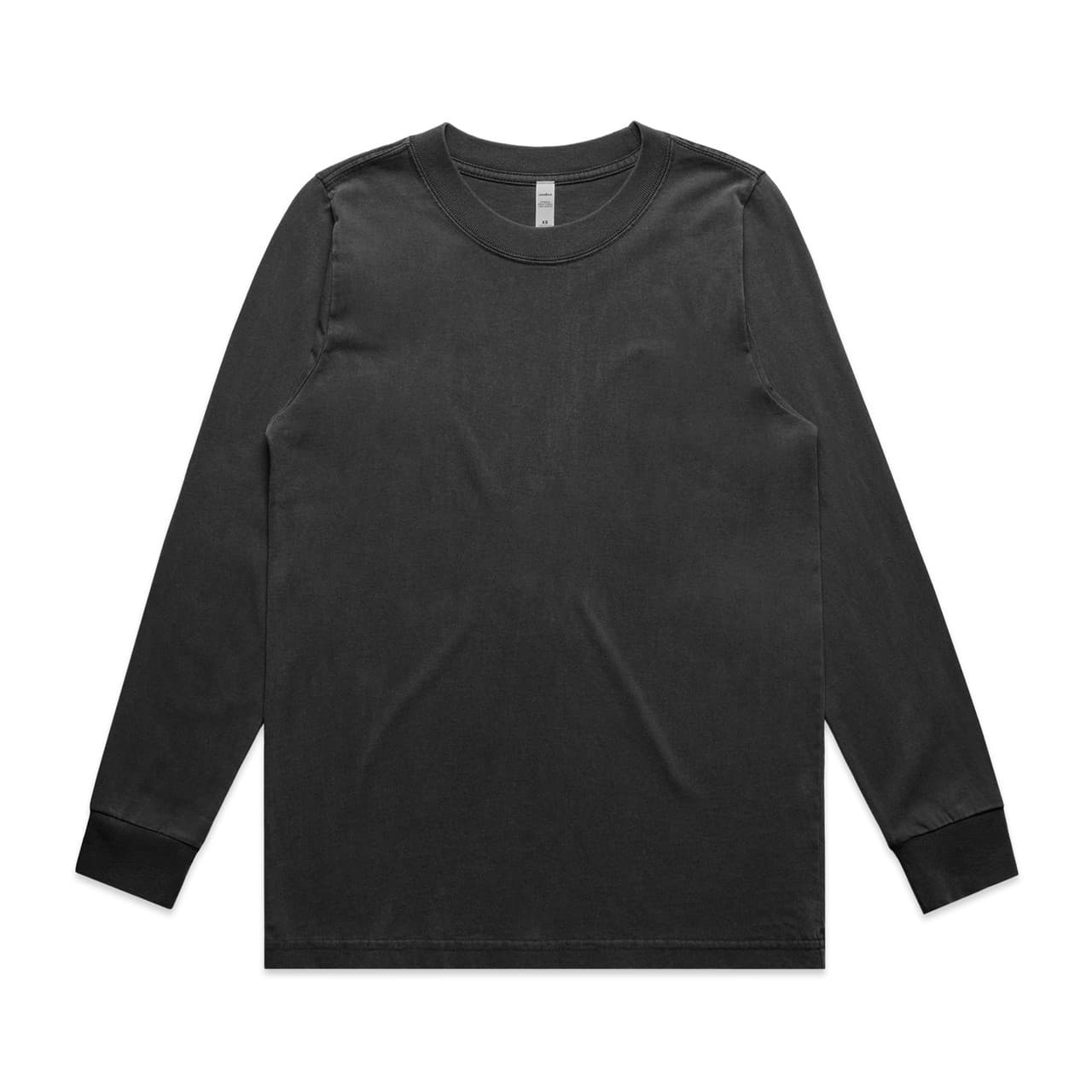 Custom Women's Long Sleeve T-Shirt in Faded Black with Your Design