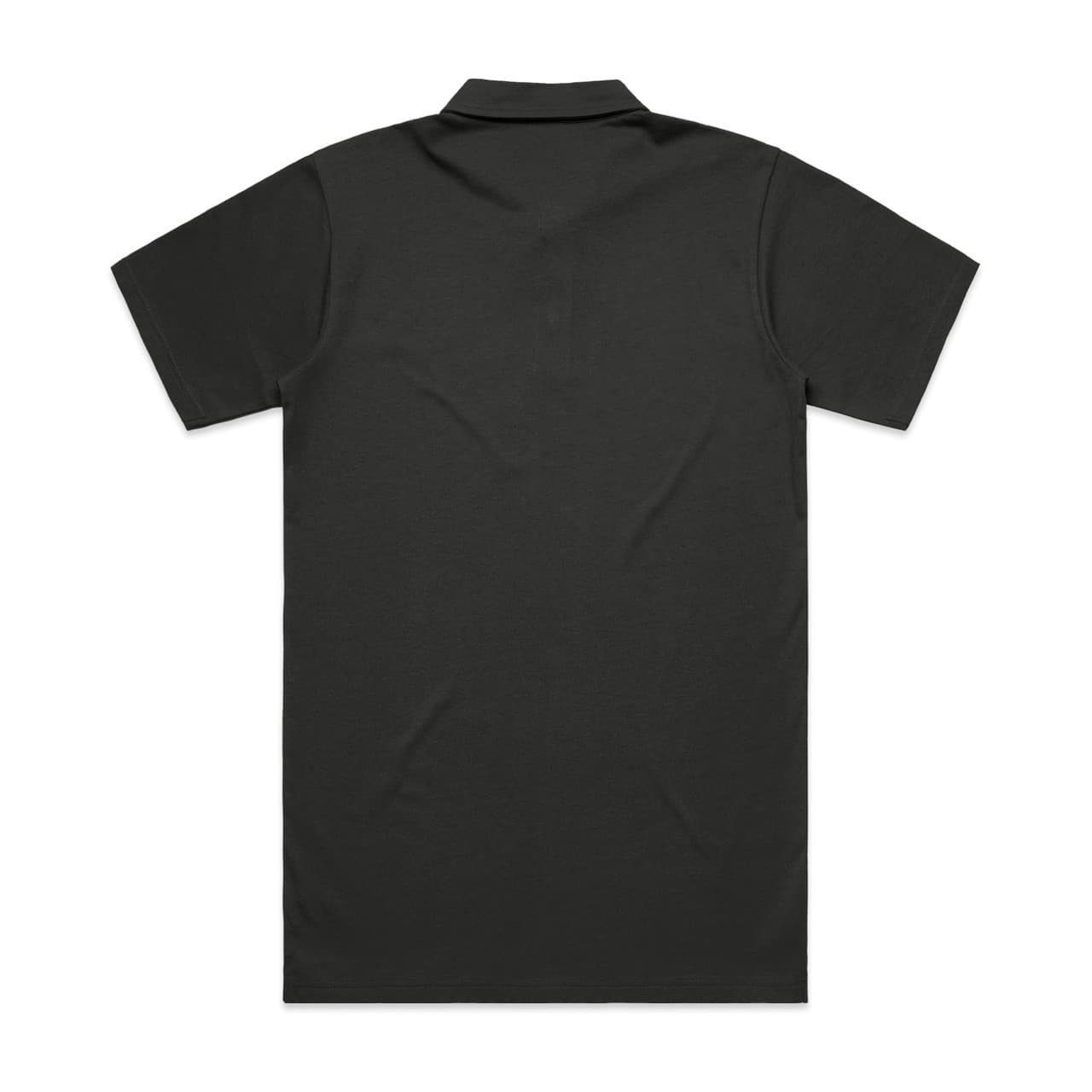 Plain black chad polo, front view — view 2