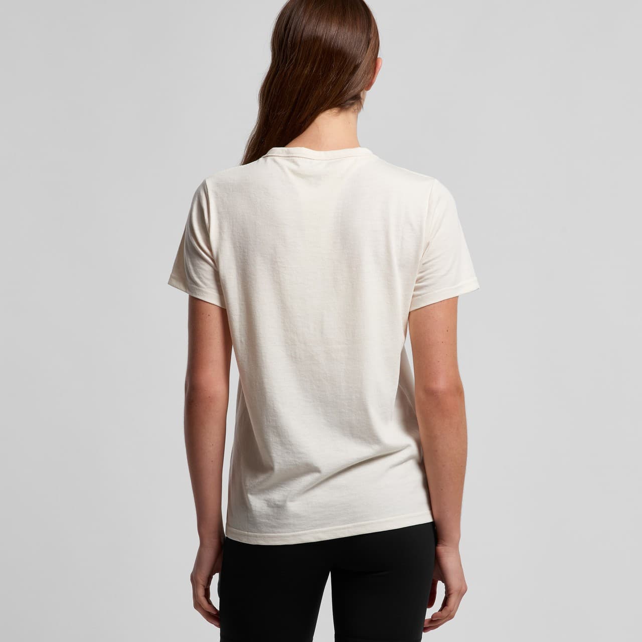 Plain ecru women's maple active blend tee, front view — view 7