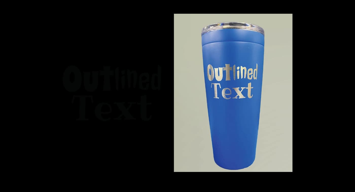 The same text converted to outlines. Now it is shapes rather than type, and nothing can substitute it.