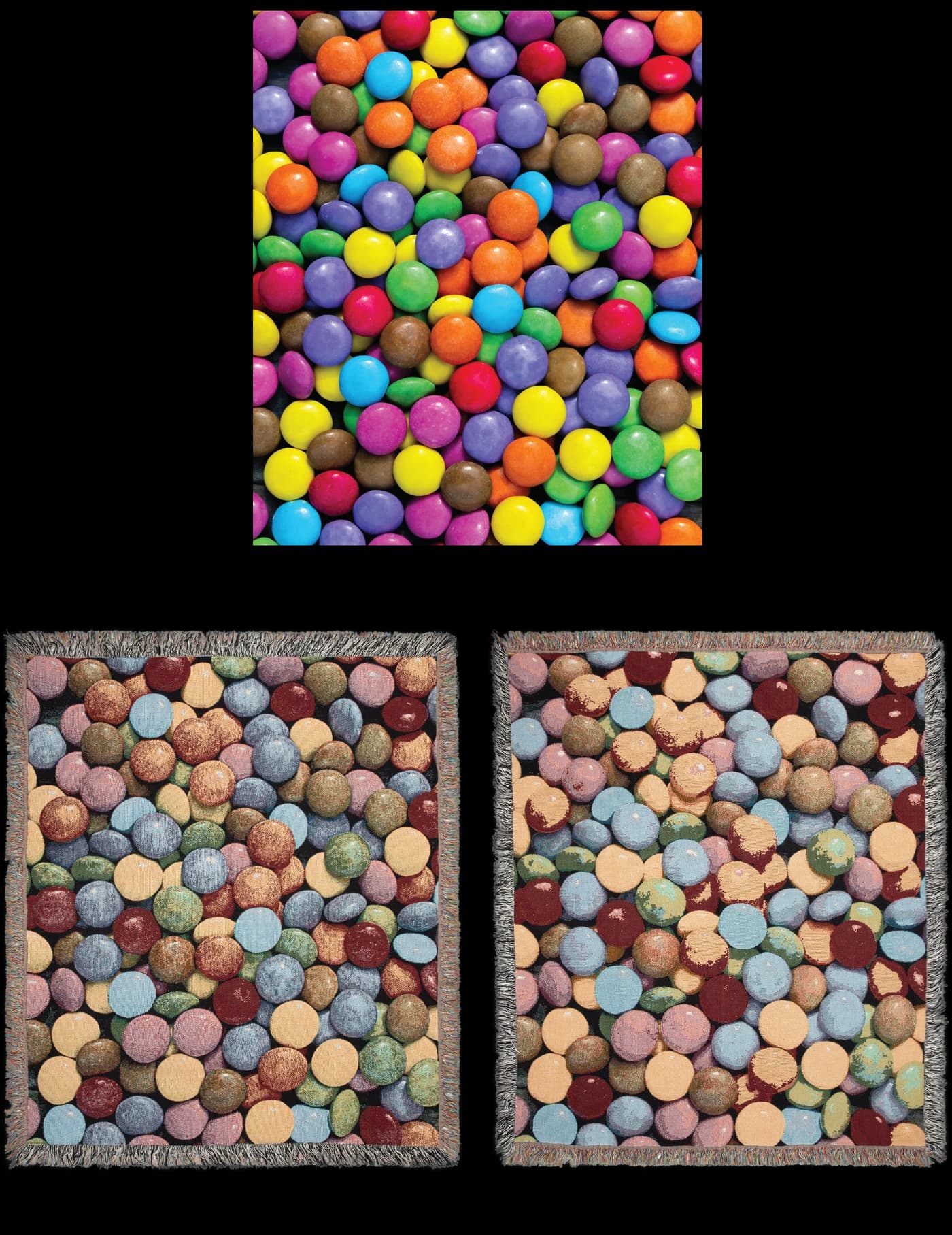 The artwork finish on the same source. Solid separated colours stay sharp — and on a photograph, the same setting produces the patchiness visible here.