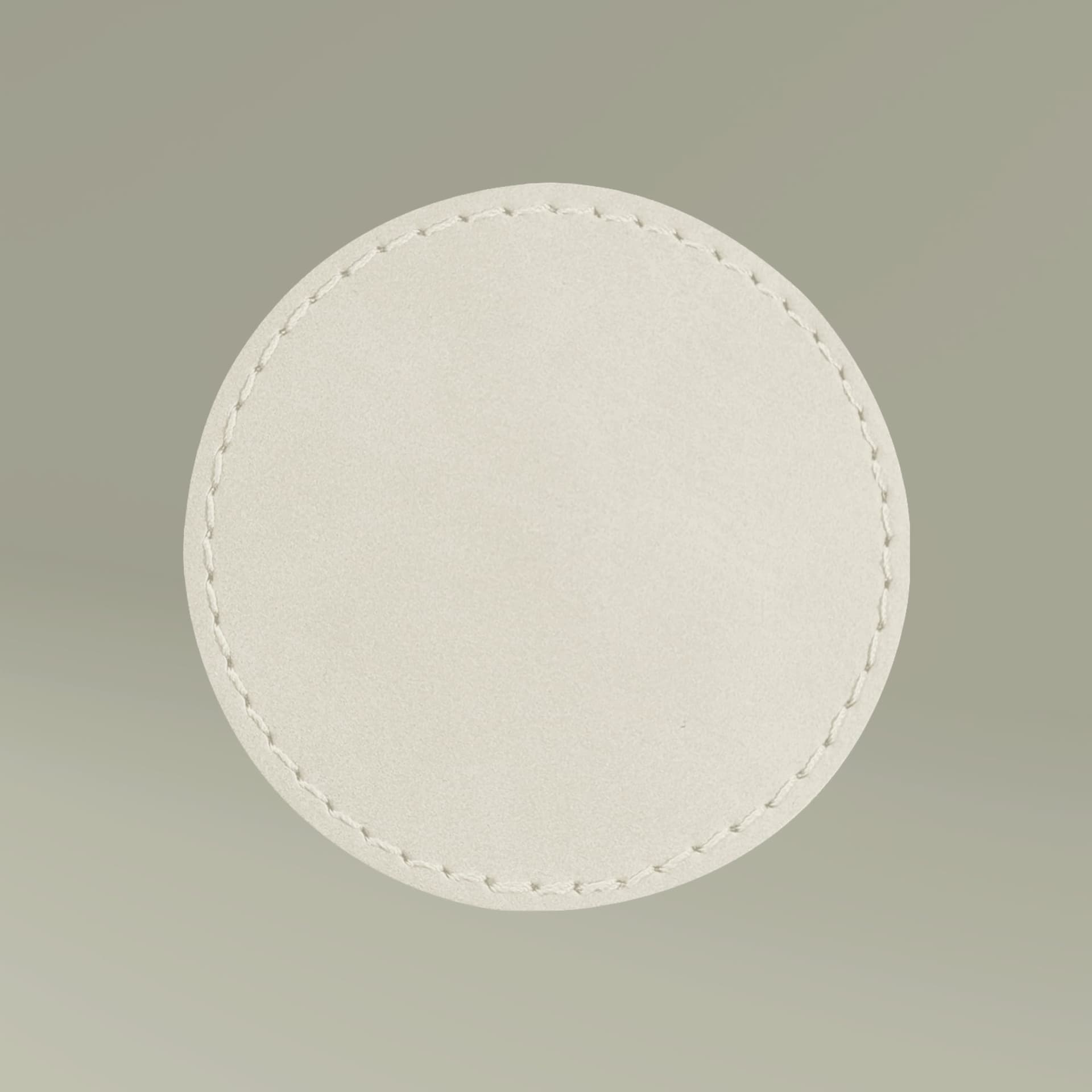 Plain white / black faux leather patches (engraving), front view
