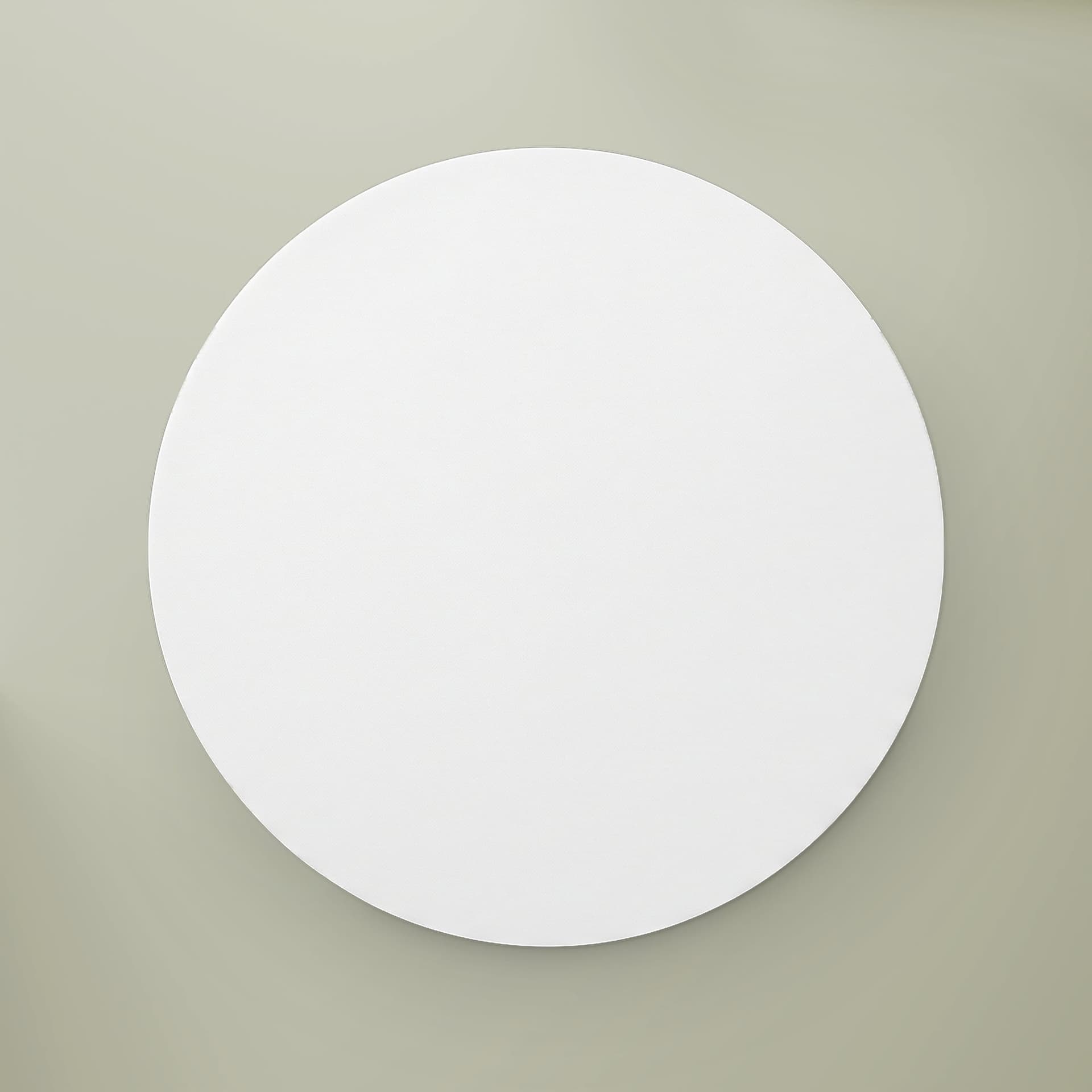 Plain round car magnet, front view