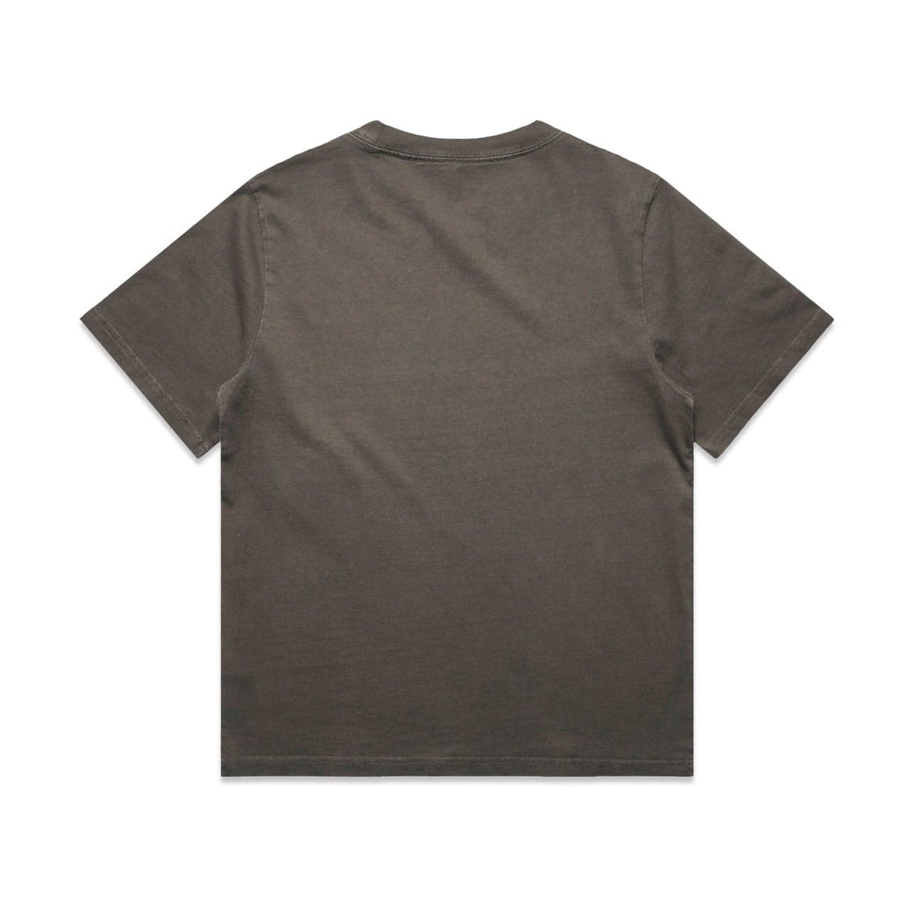 Plain faded black women's heavy faded tee, front view
