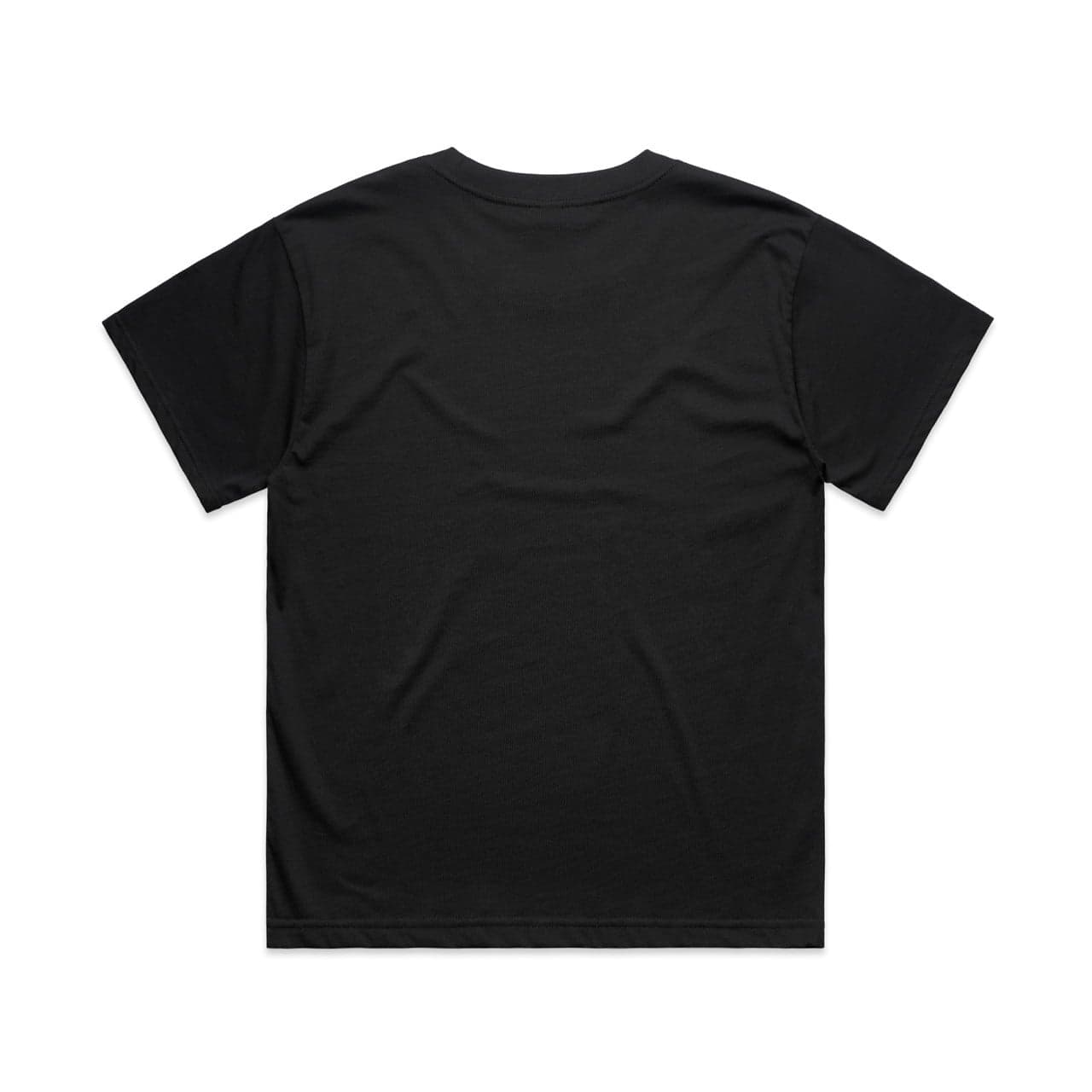 Plain black women's martina tee, front view