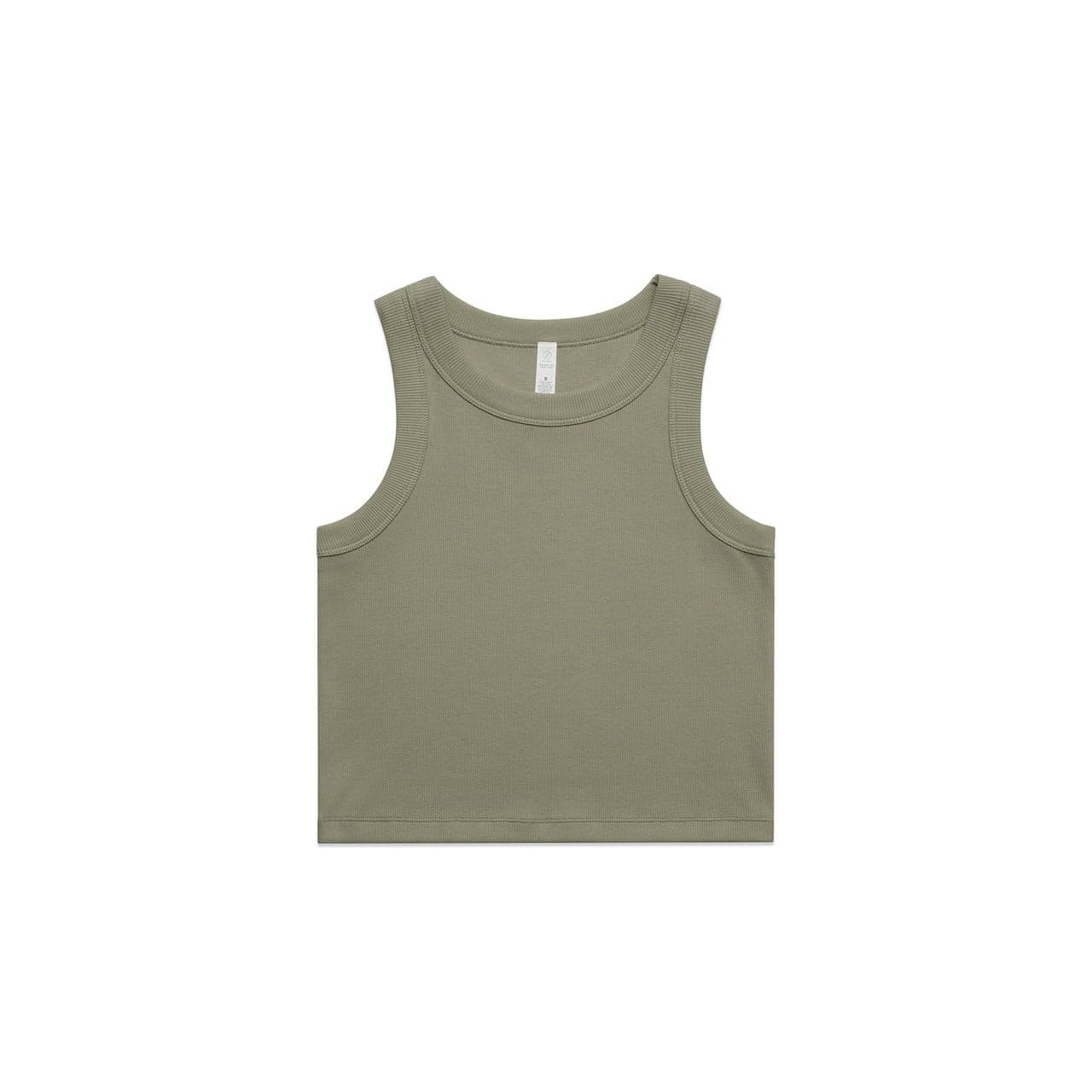 Women's Organic Rib Crop Tank — Eucalyptus — product photo