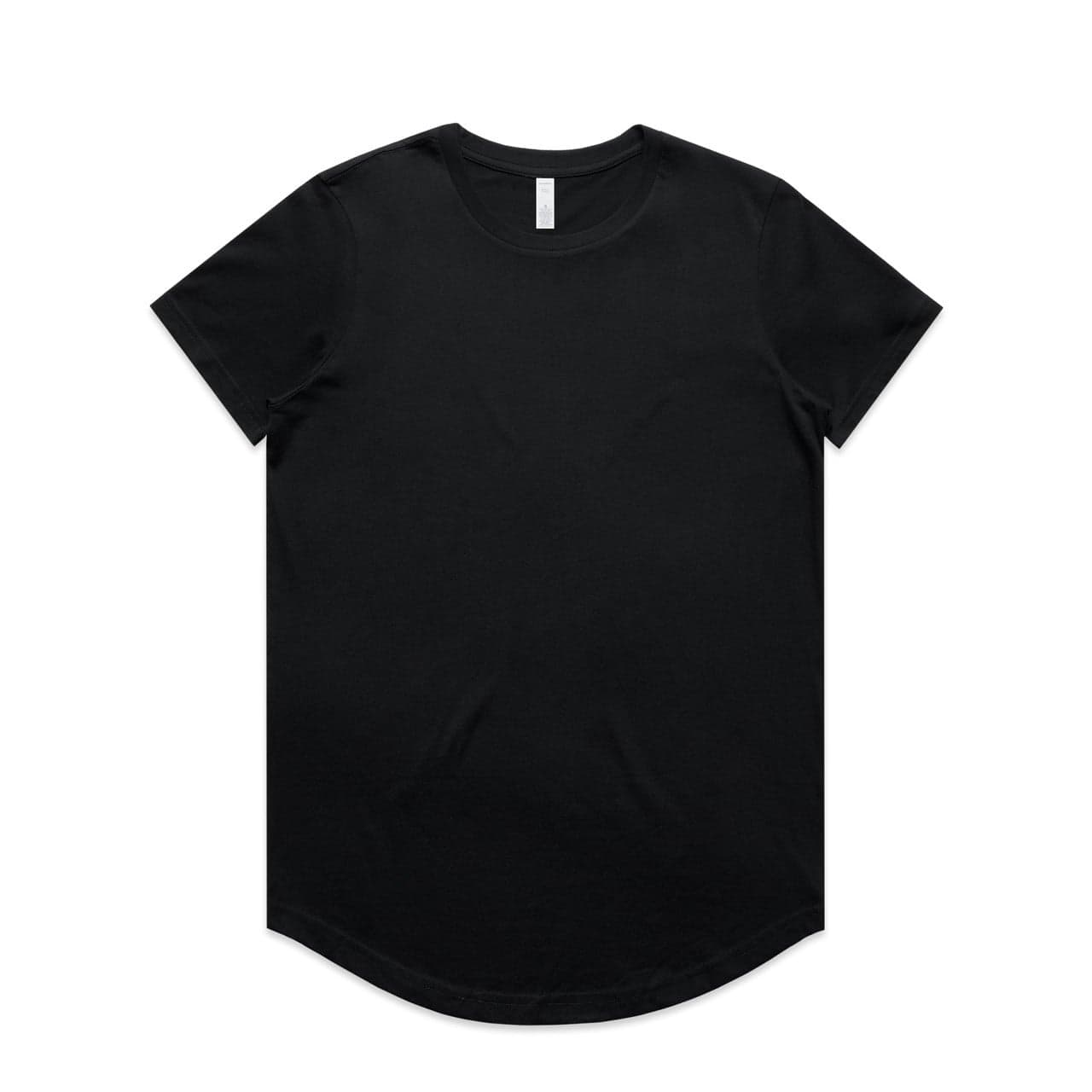 Women's Maple Curve Tee — Black — product photo