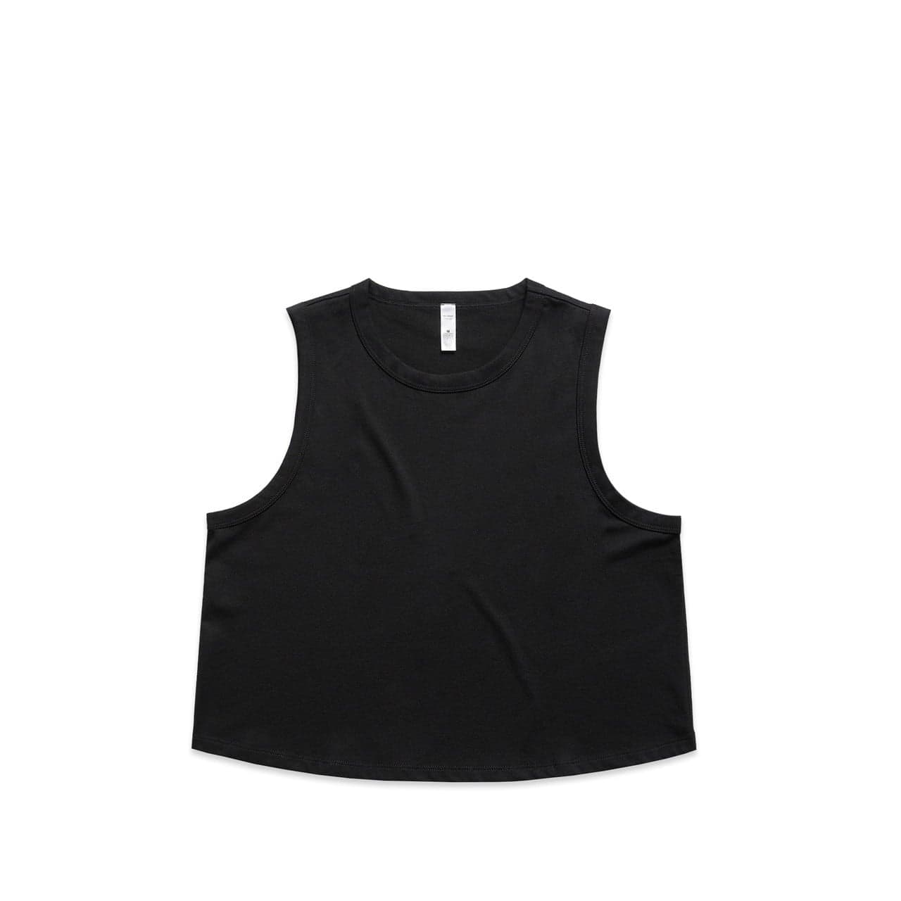 Women's Martina Crop Tank — Black — product photo