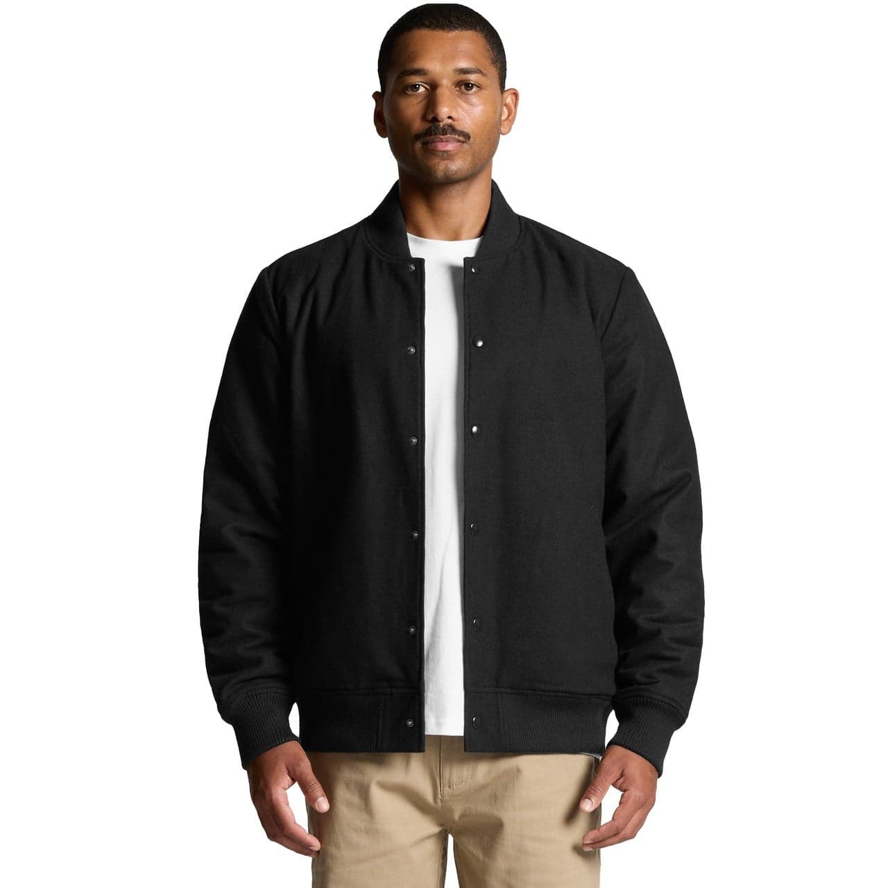 Custom Heavyweight Wool Felt Bomber Jacket with Your Photo or Text