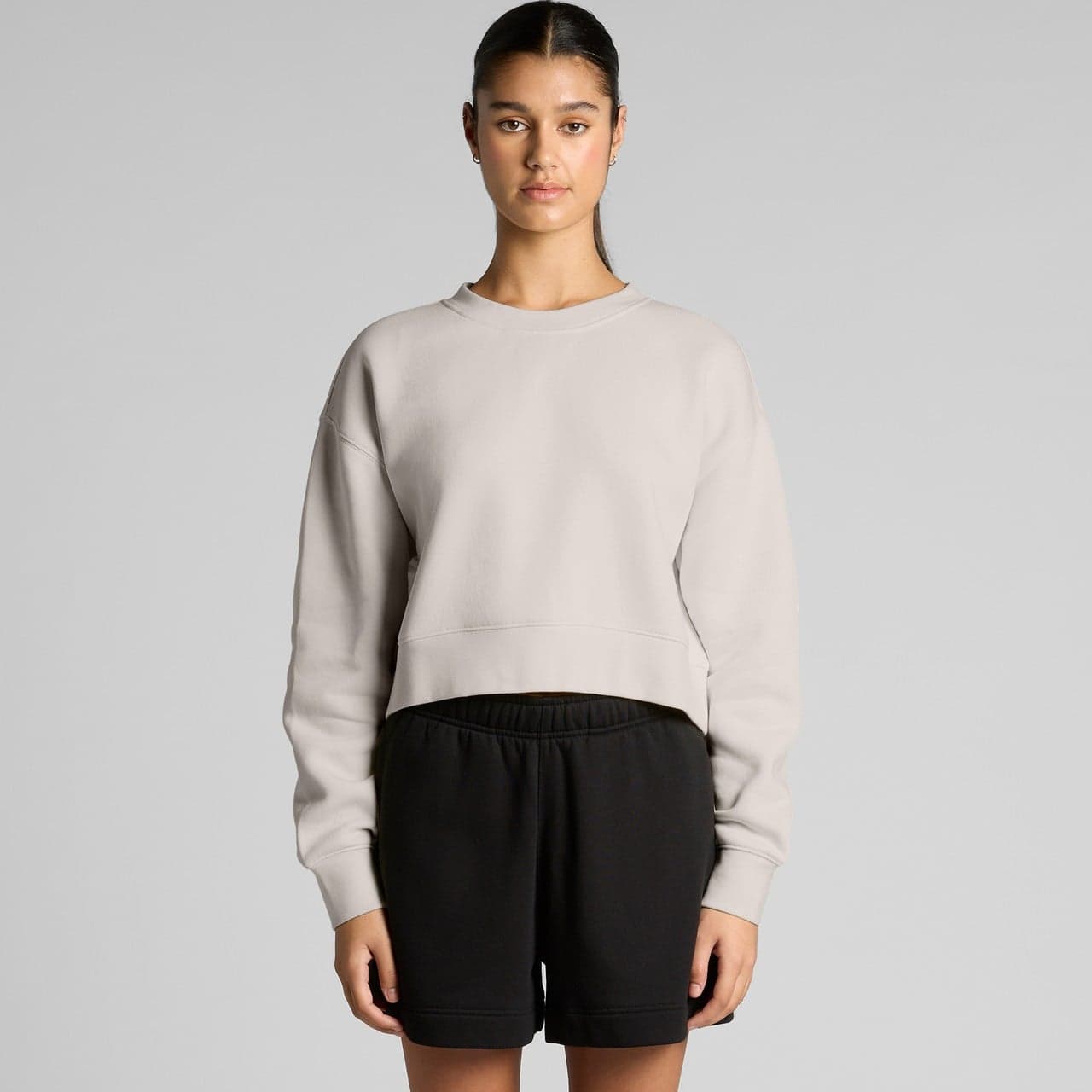 Custom Women's Relaxed Fit Cropped Sweatshirt with Your Photo or Text