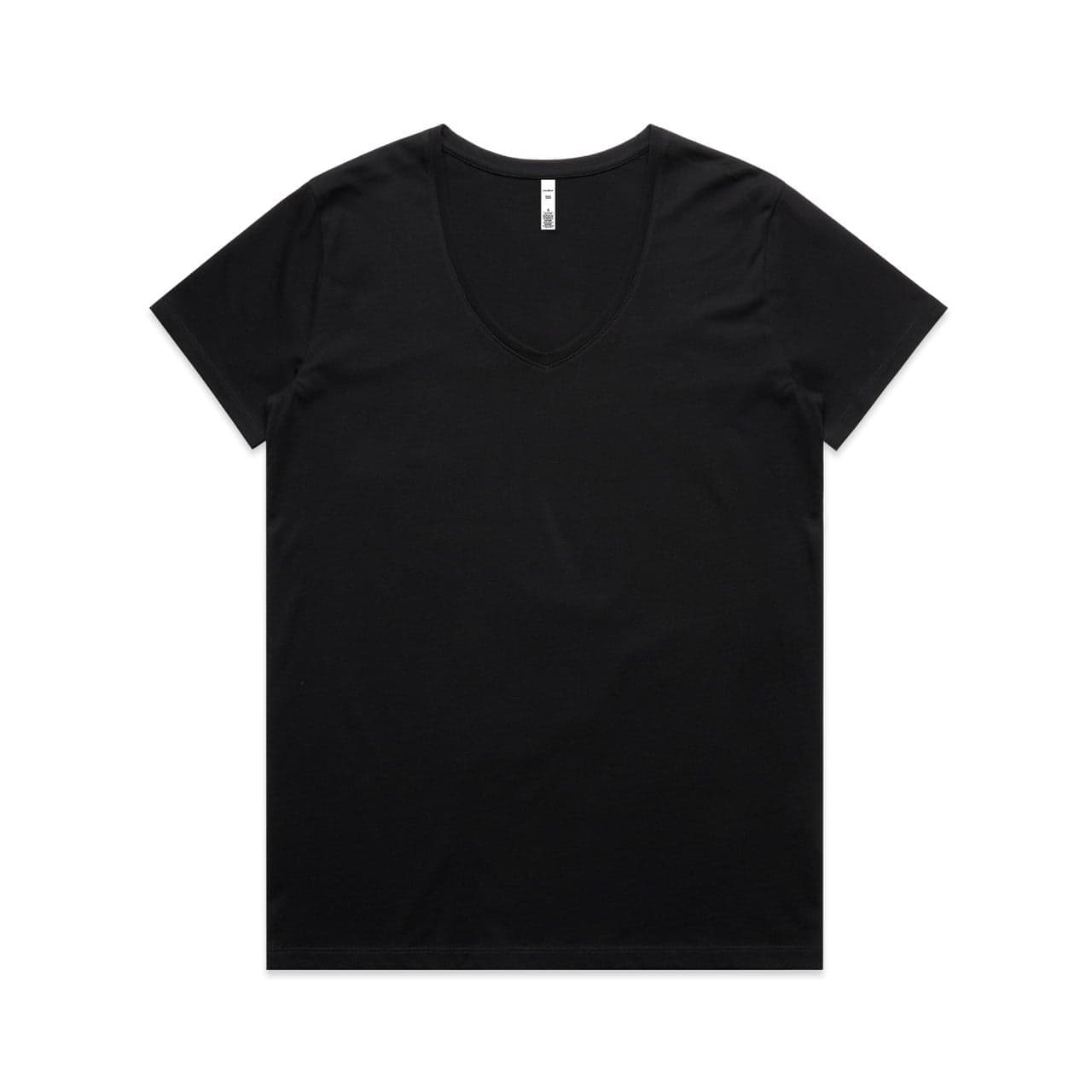 Women's Maple V Neck Tee — Black — product photo